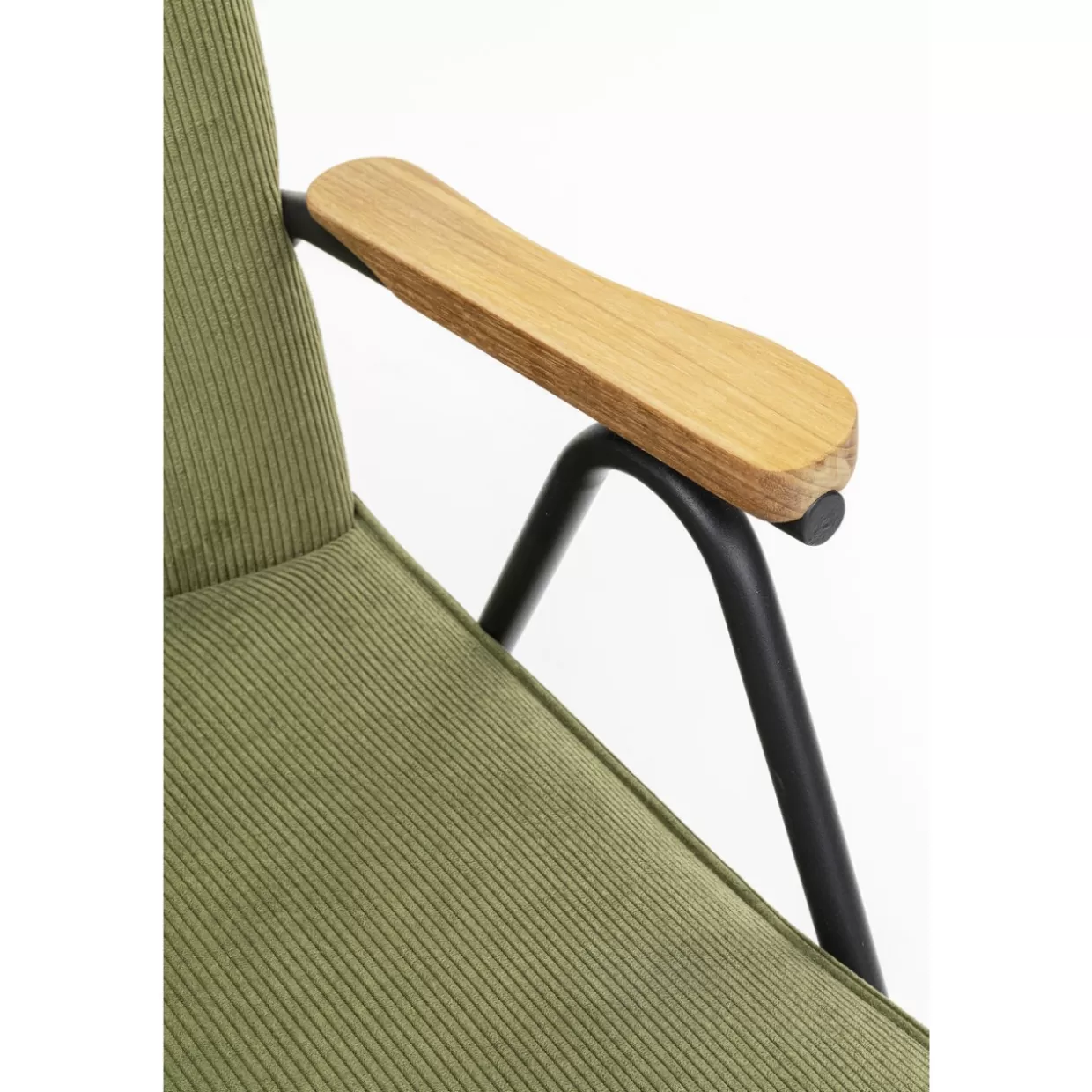 Poltrona Ryan Verde Muschio con Design Contemporaneo | Sedia con Braccioli KARE Collection - Rivestimento in Tessuto Confortevole per Soggiorno Moderno