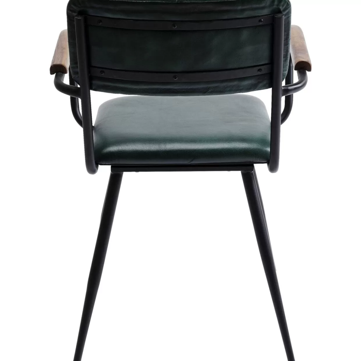 Sedia con Braccioli Modello Salsa - Pelle Elegante Verde Scuro | Design Esclusivo KARE