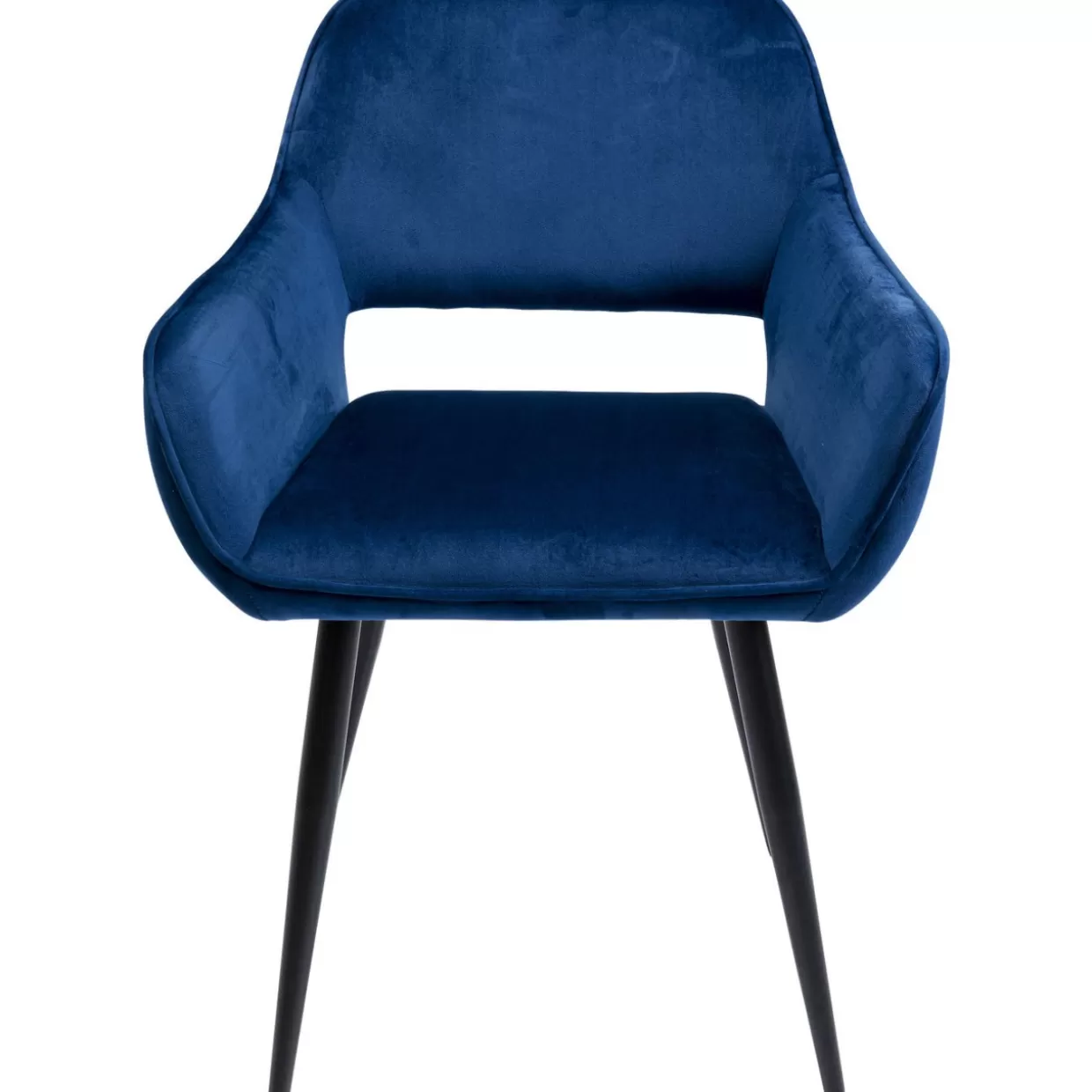 Poltrona design San Francisco blu marino con braccioli - Linea elegante KARE Design