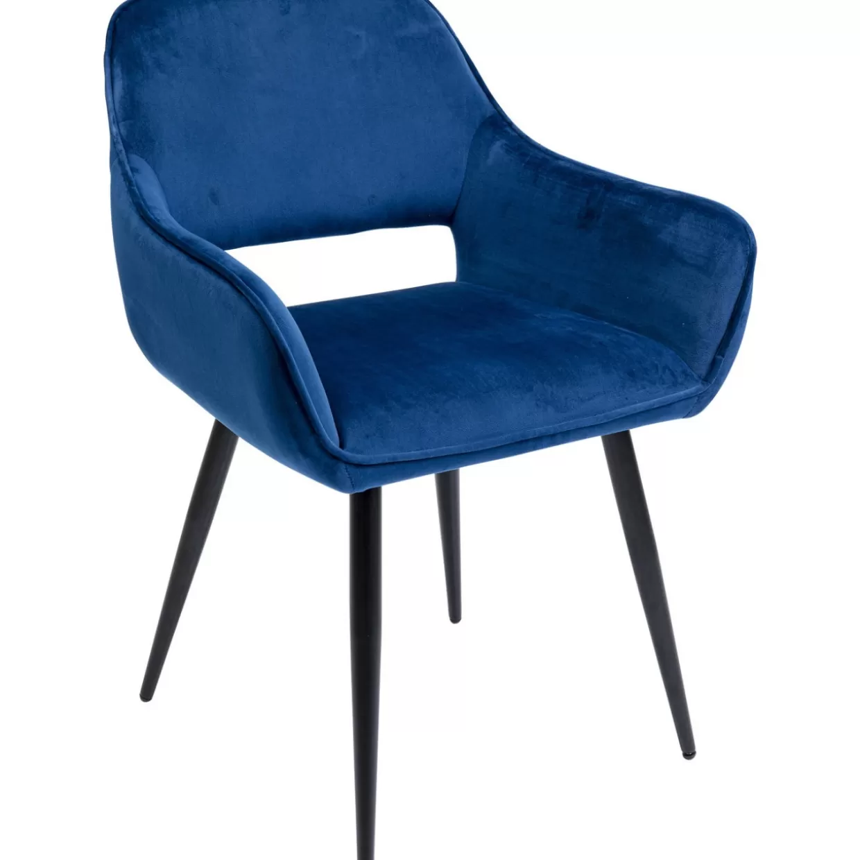 Poltrona design San Francisco blu marino con braccioli - Linea elegante KARE Design