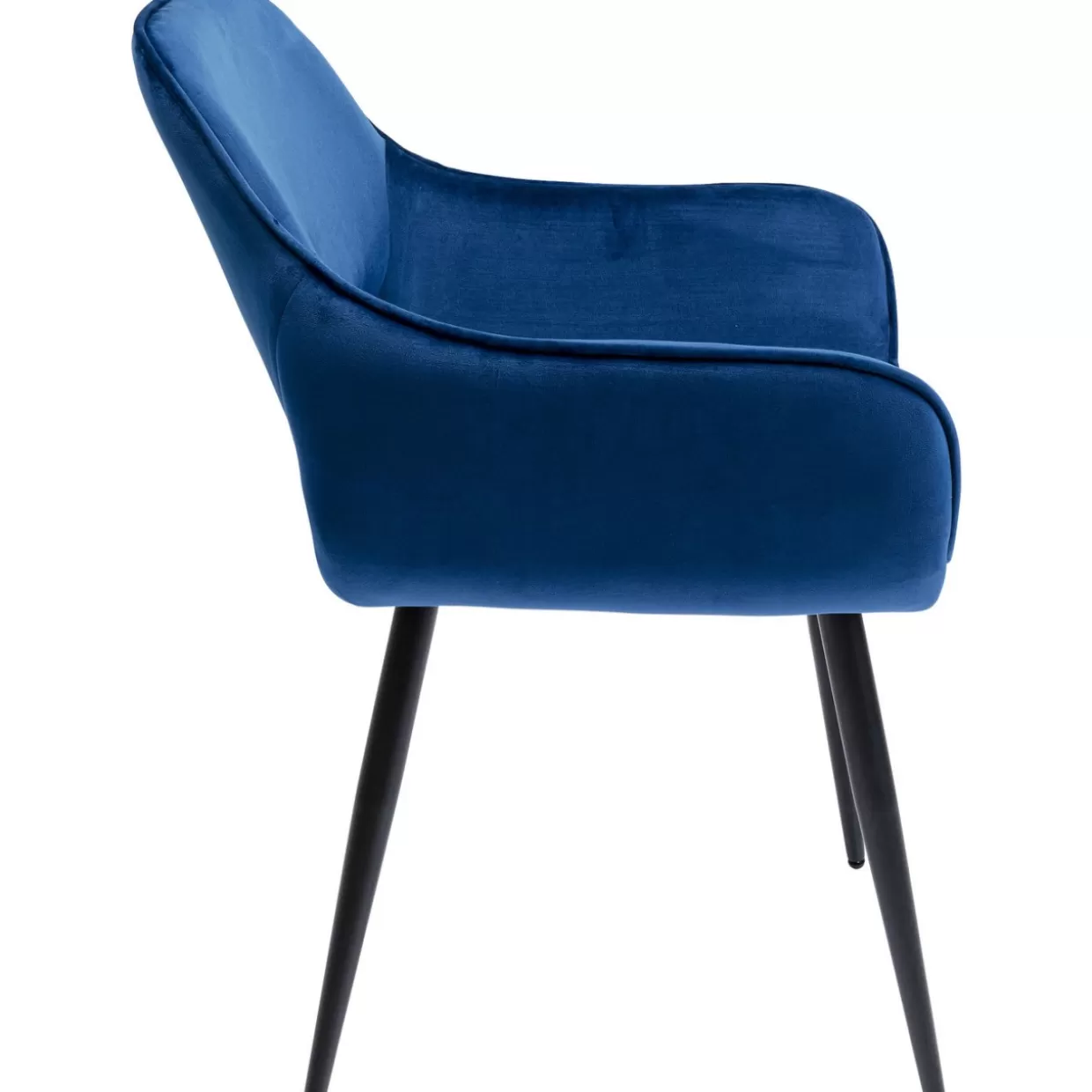 Poltrona design San Francisco blu marino con braccioli - Linea elegante KARE Design