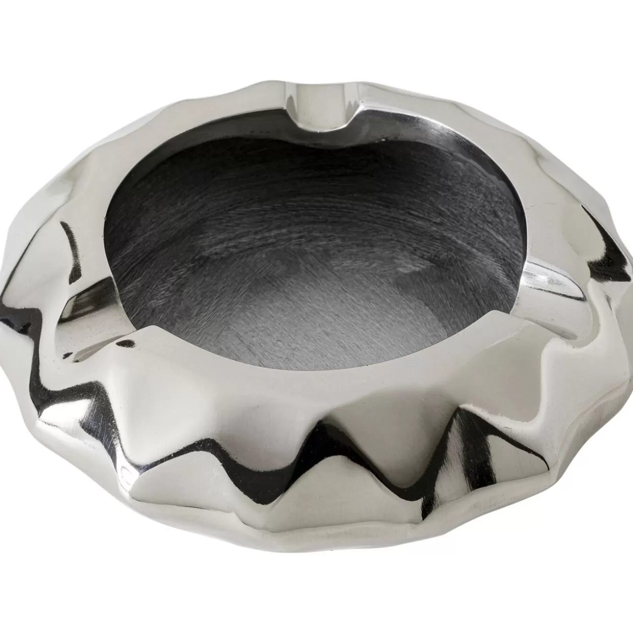 KARE Design Avantgard - Portacenere Contemporaneo in Alluminio Lucido, Diametro 15 cm