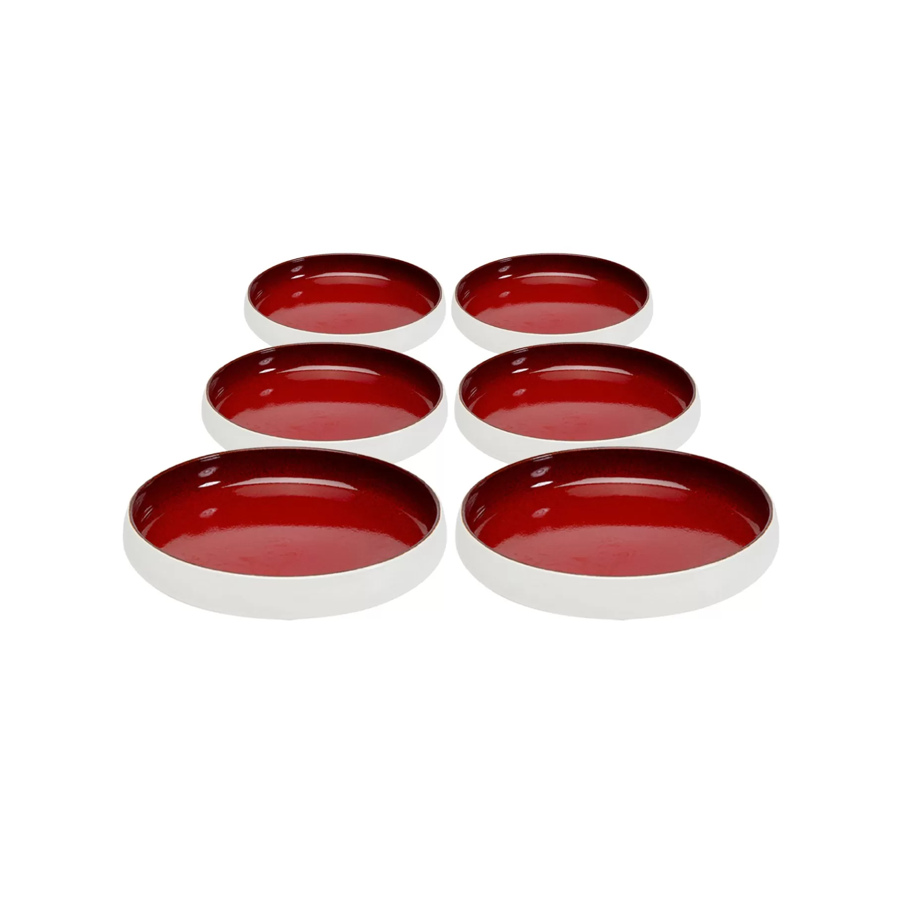 Best Sale Assiettes Creuses Colorino Rouges 21cm Set De 6   Vaisselle