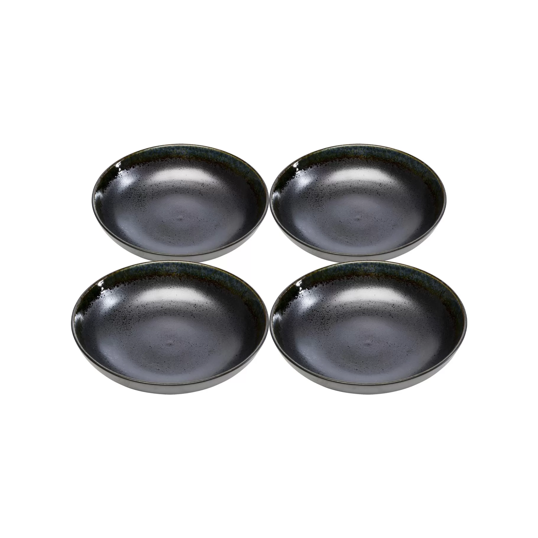 Clearance Assiettes Creuses Kassandra Noires 23cm Set De 4   Vaisselle