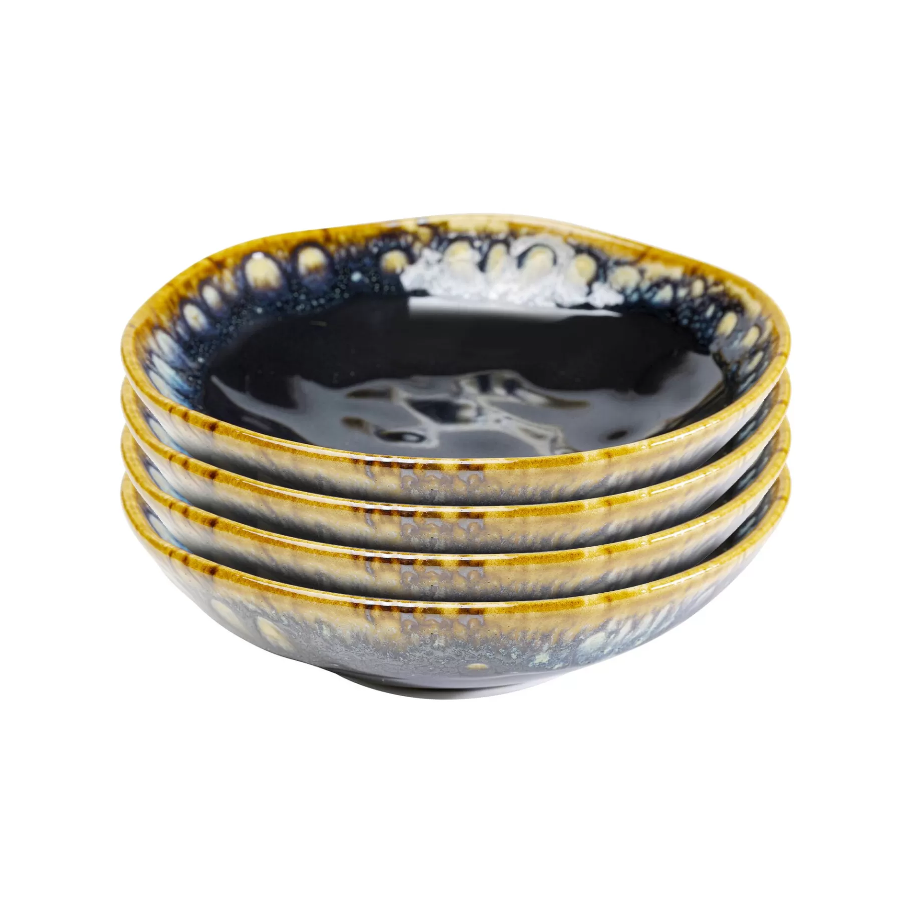 Discount Assiettes Creuses Lio Bleues 20cm Set De 4   Vaisselle