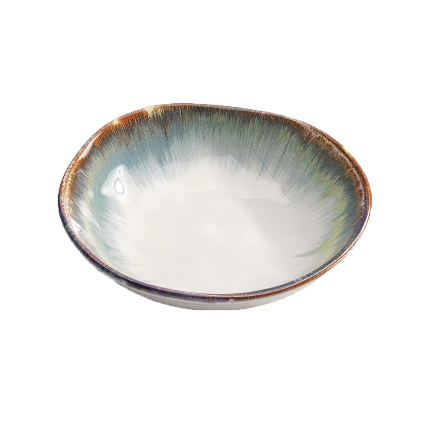 Flash Sale Assiettes Creuses Organic Bleues 20cm Set De 4   Vaisselle