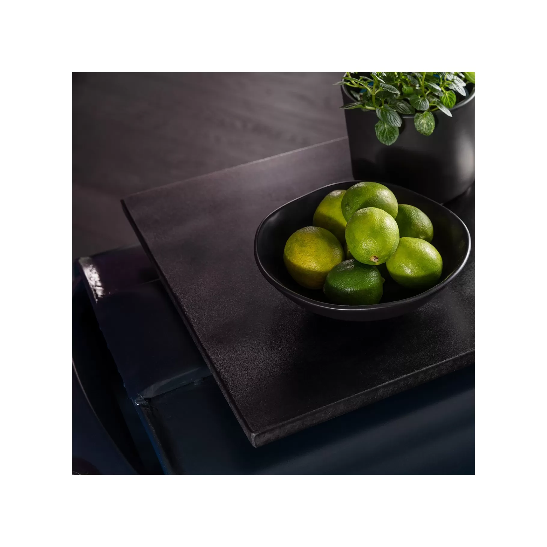 New Assiettes Creuses Organic Noires 20cm Set De 4   Vaisselle