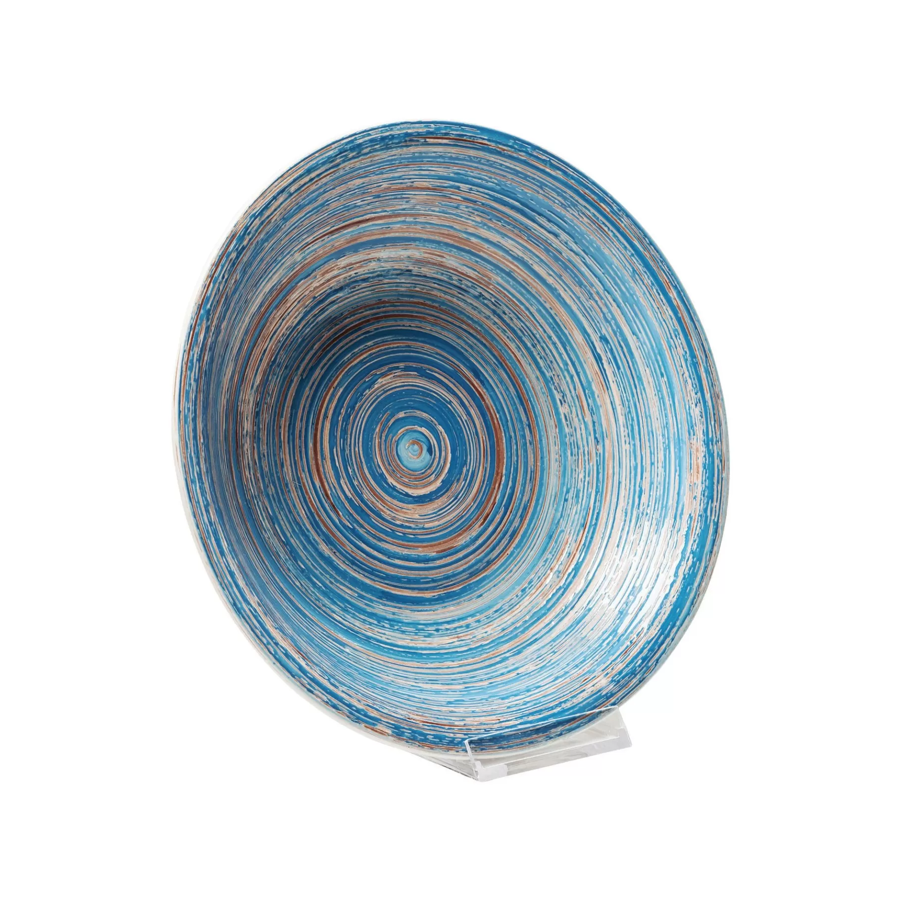 Cheap Assiettes Creuses Swirl Blue 21cm Set De 4   Vaisselle