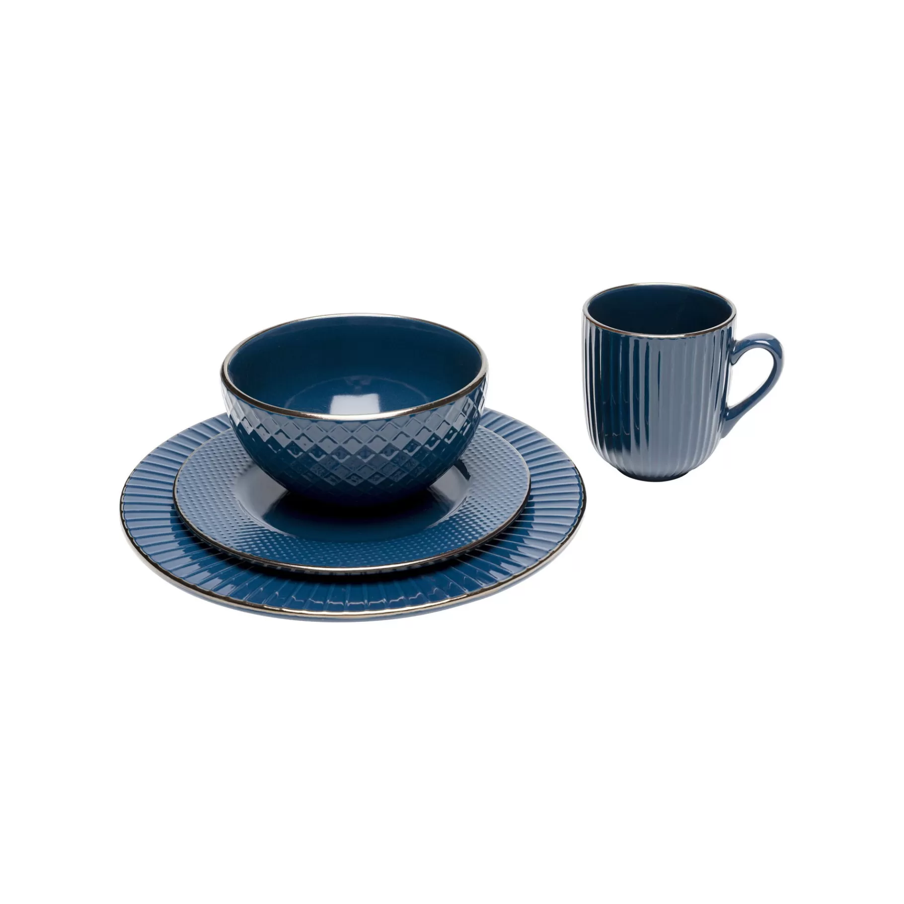 Fashion Assiettes Muse Bleues 27cm Set De 4   Vaisselle