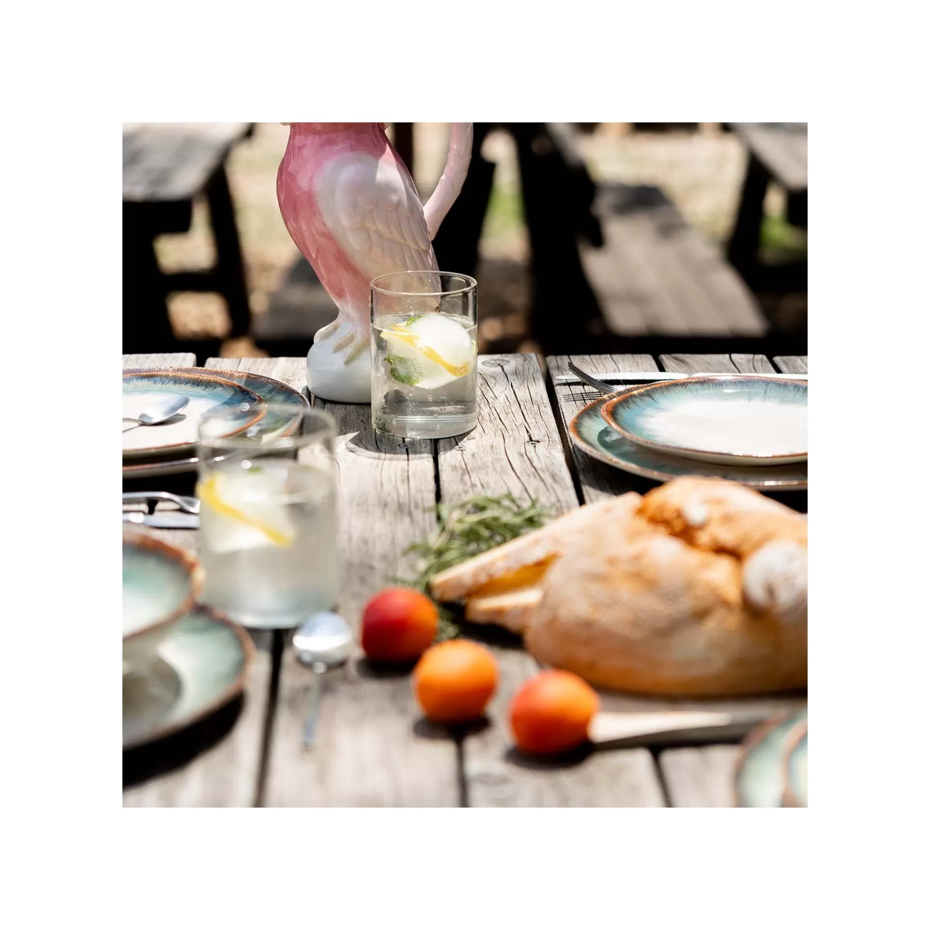 Discount Assiettes Organic Bleues 26cm Set De 4   Vaisselle