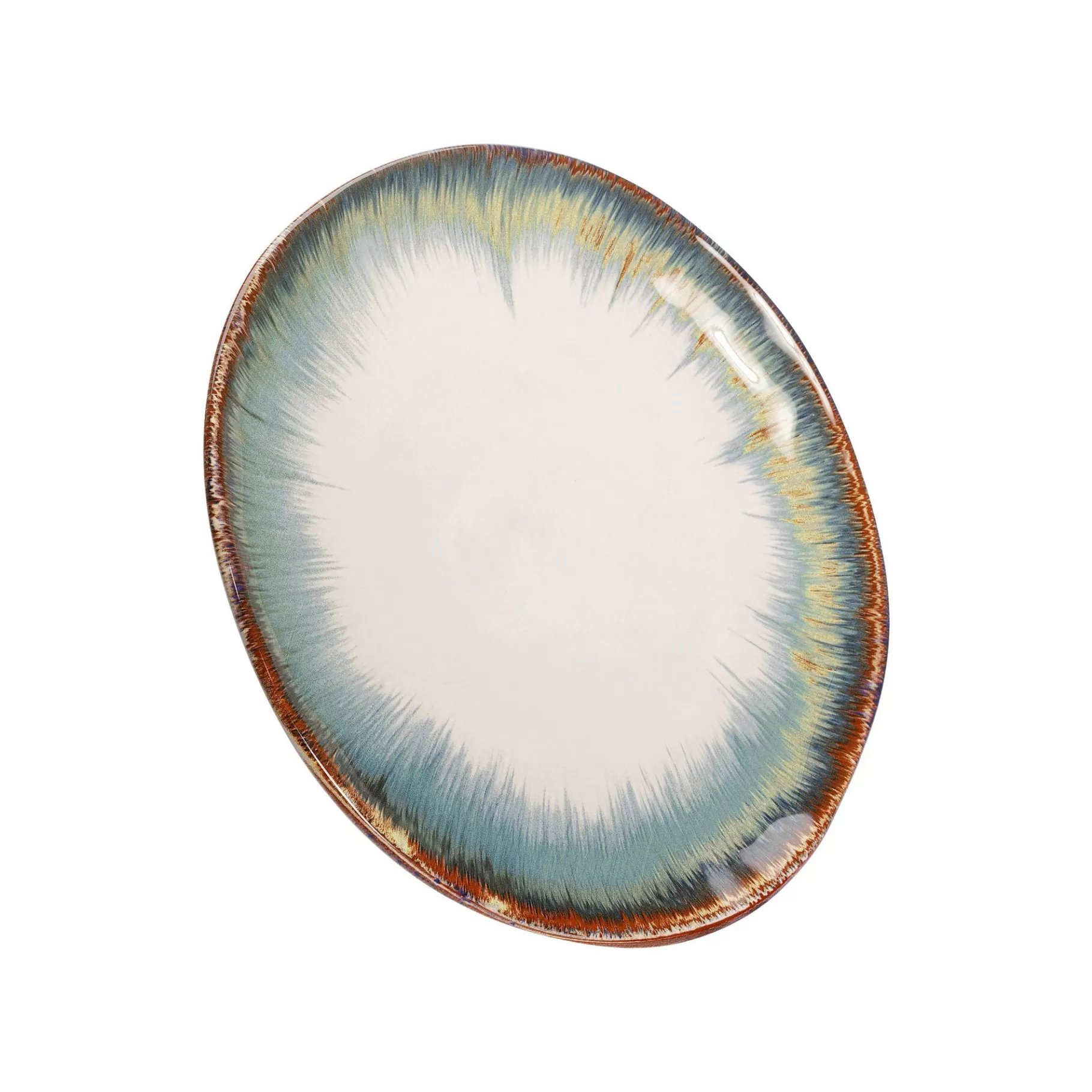 Discount Assiettes Organic Bleues 26cm Set De 4   Vaisselle