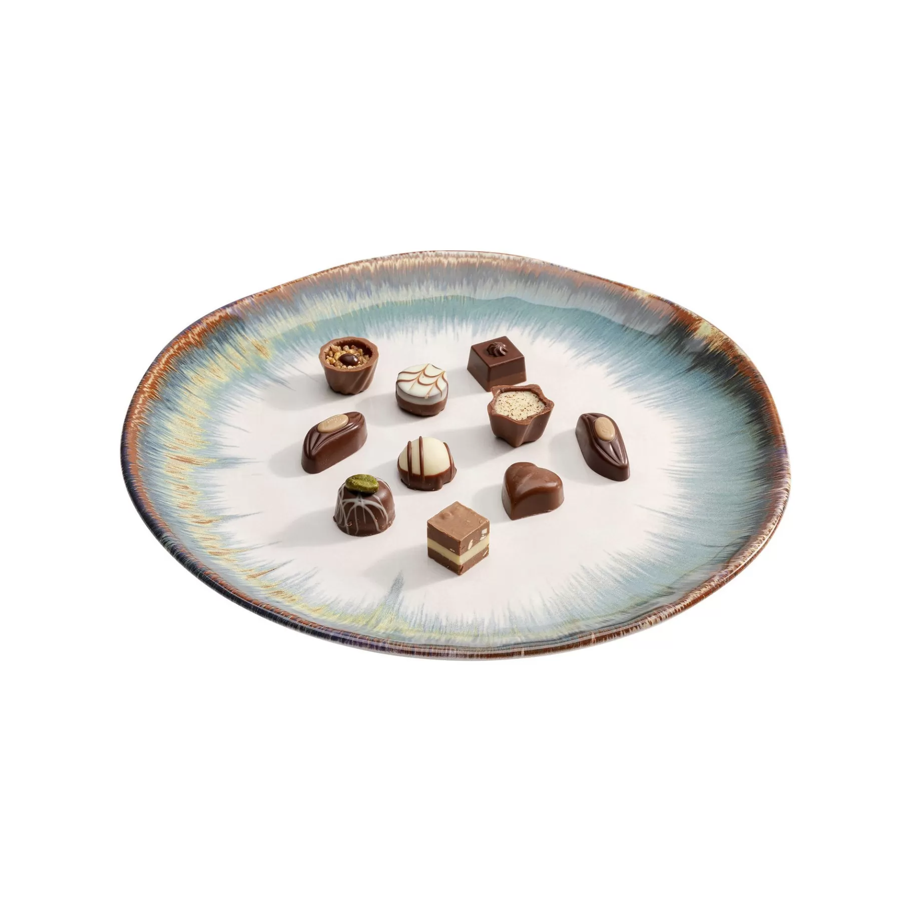 Discount Assiettes Organic Bleues 26cm Set De 4   Vaisselle