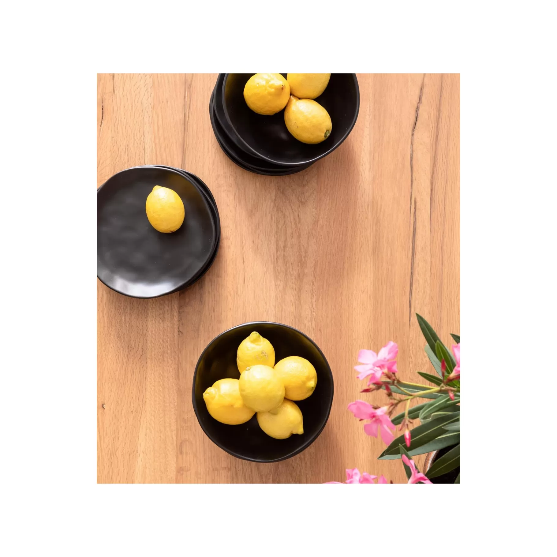 Cheap Assiettes Organic Noires 20cm Set De 4   Vaisselle