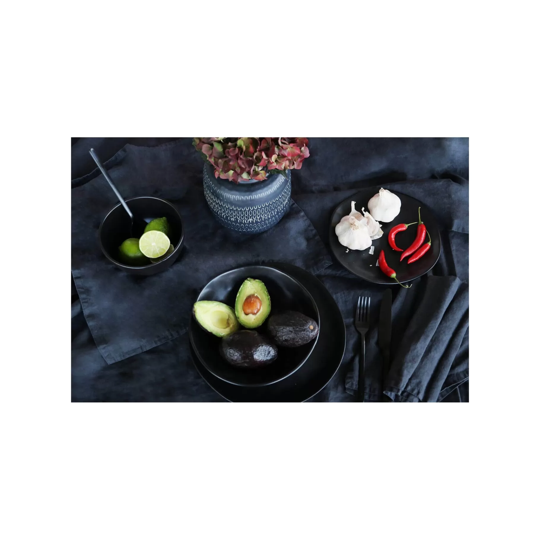 Store Assiettes Organic Noires 26cm Set De 4    Vaisselle