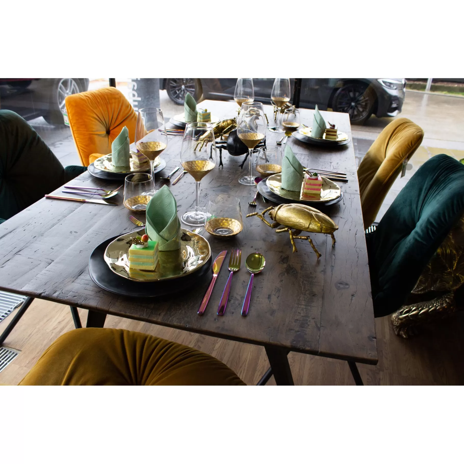 Store Assiettes Organic Noires 26cm Set De 4    Vaisselle
