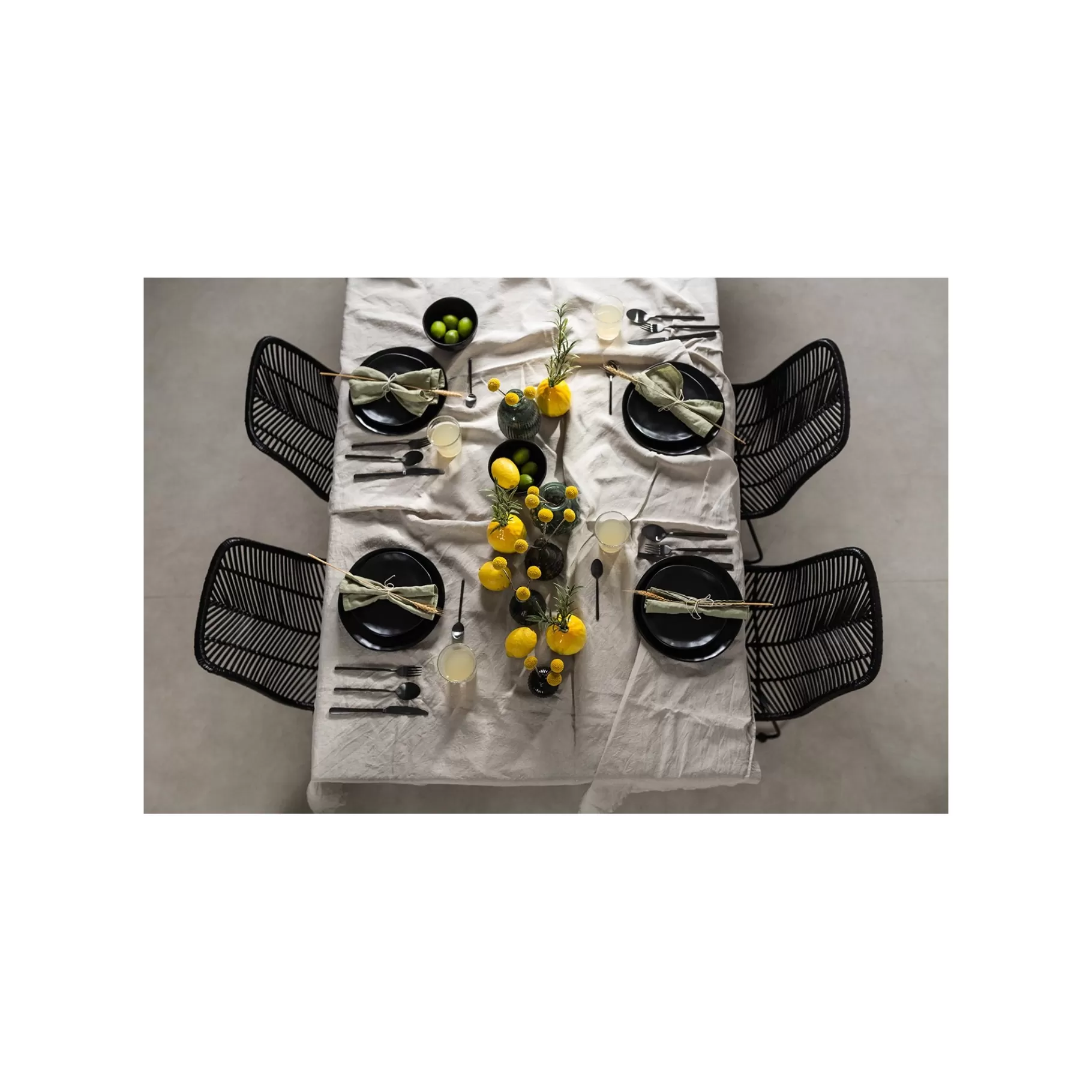 Store Assiettes Organic Noires 26cm Set De 4    Vaisselle
