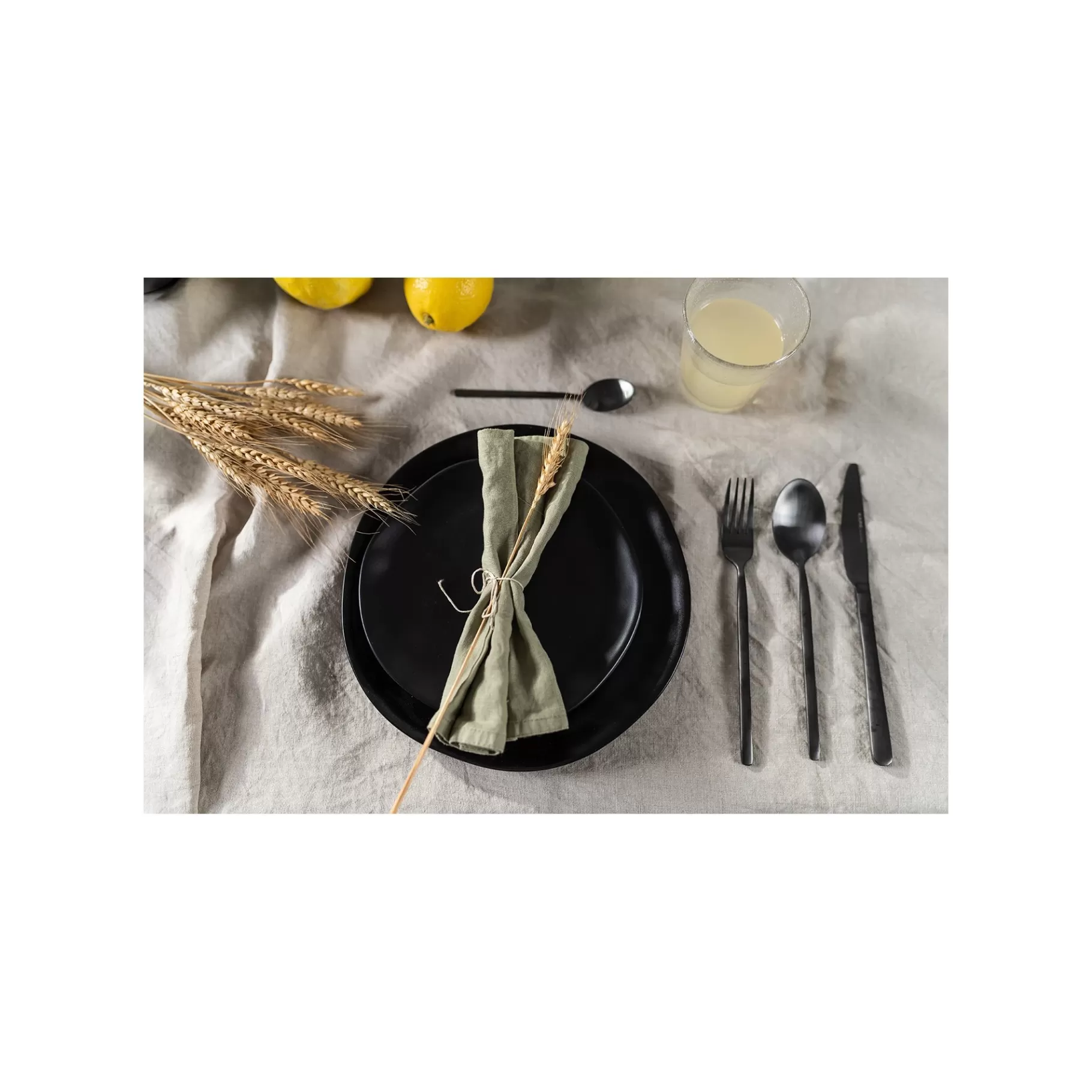 Store Assiettes Organic Noires 26cm Set De 4    Vaisselle