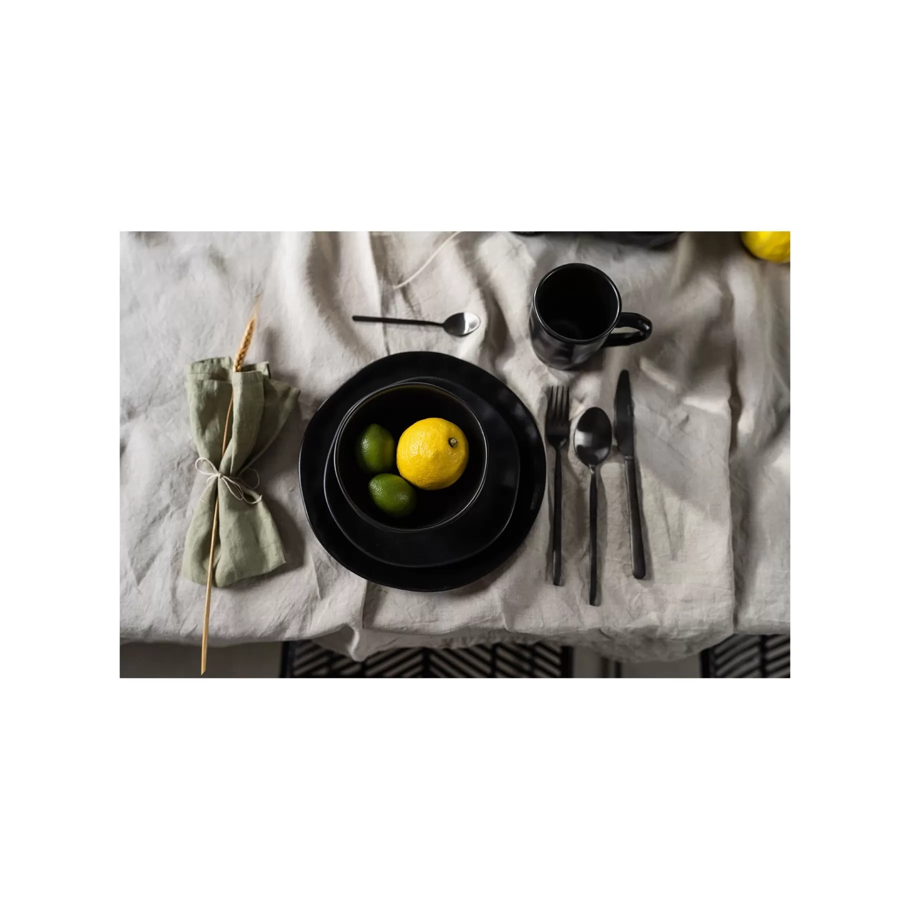 Store Assiettes Organic Noires 26cm Set De 4    Vaisselle