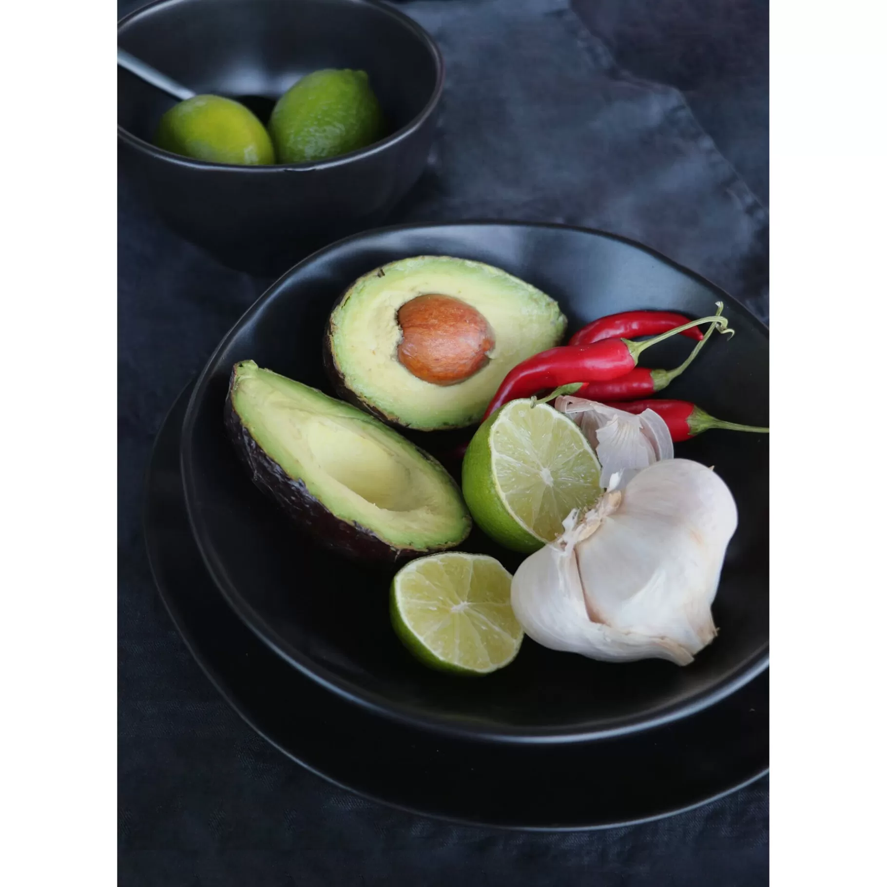 Store Assiettes Organic Noires 26cm Set De 4    Vaisselle