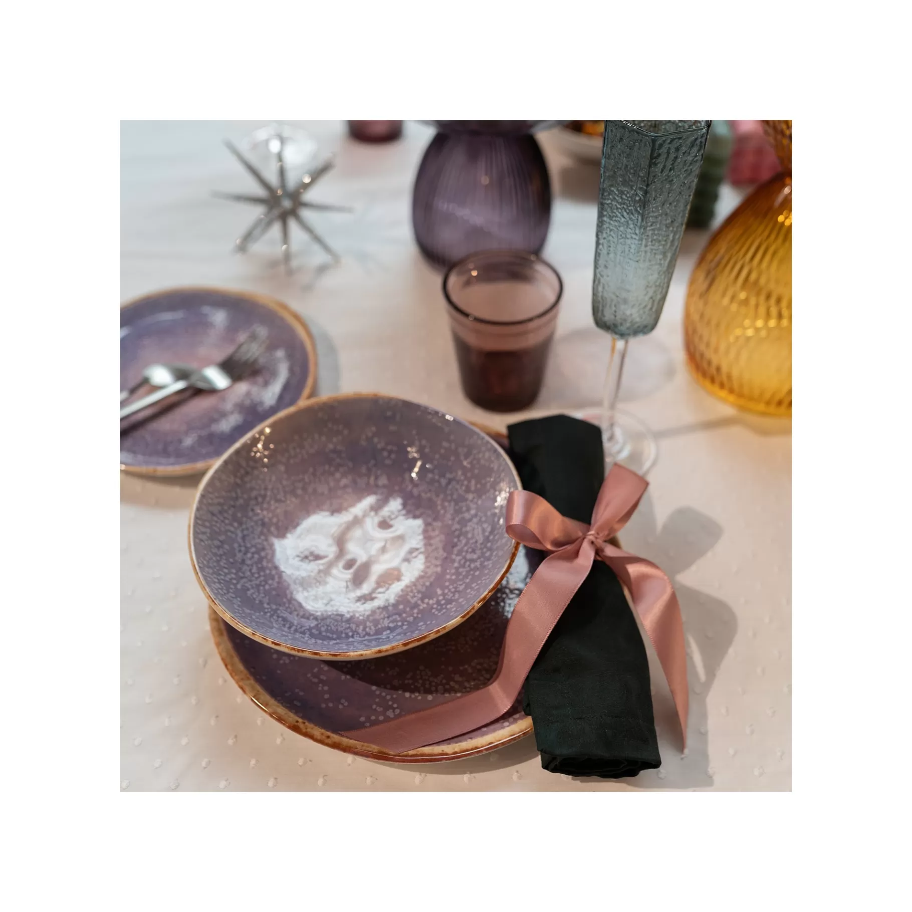 Shop Assiettes Shirley Violettes 26cm Set De 4   Vaisselle