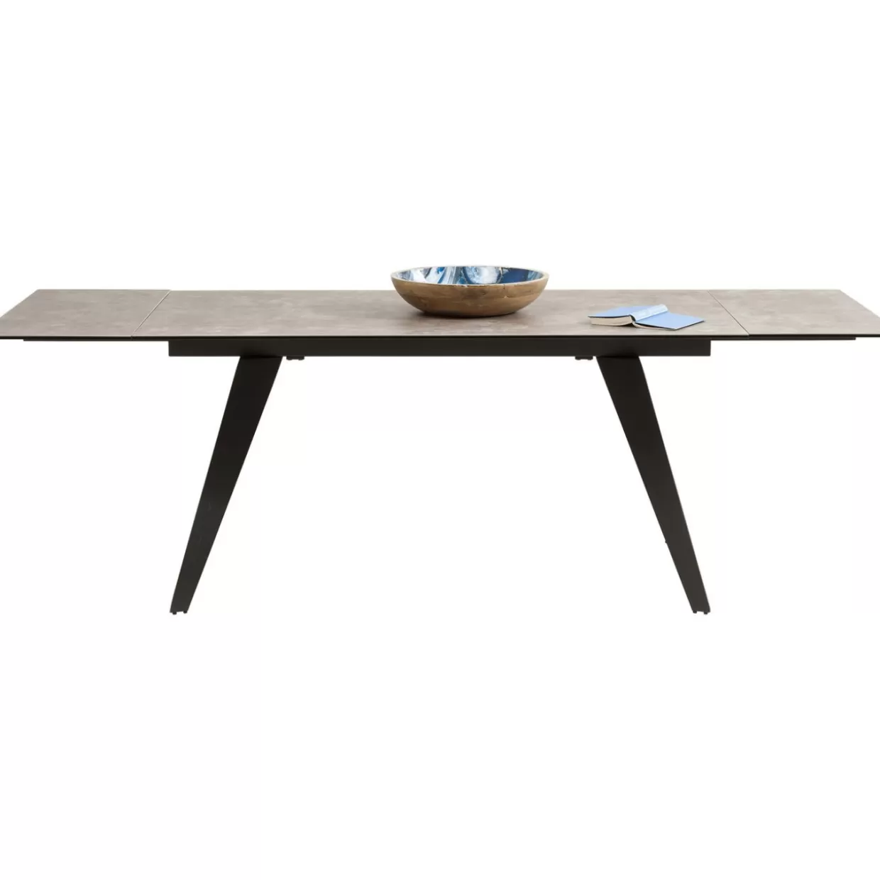 KARE Design - Tavolo Estensibile Amsterdam in Tonalità Scura, Elegante Design 160 cm (Estendibile 40+40) x 90 cm