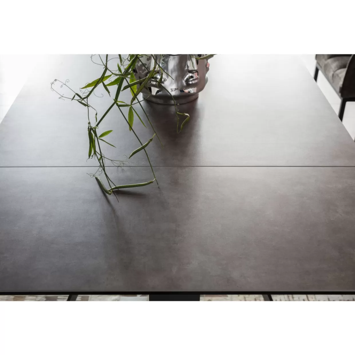 KARE Design - Tavolo Estensibile Amsterdam in Tonalità Scura, Elegante Design 160 cm (Estendibile 40+40) x 90 cm