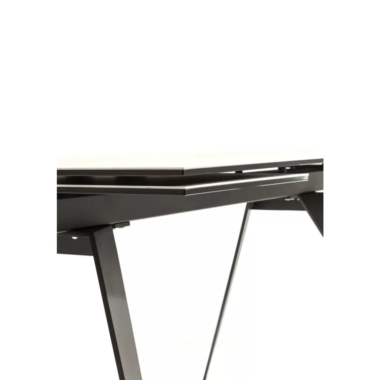 KARE Design - Tavolo Estensibile Amsterdam in Tonalità Scura, Elegante Design 160 cm (Estendibile 40+40) x 90 cm