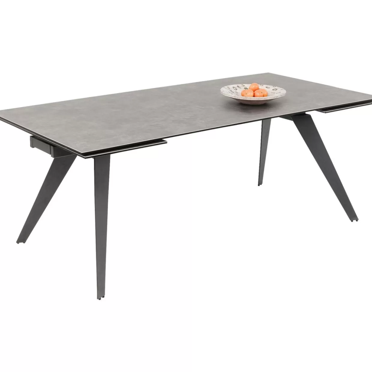 Tavolo estraibile design Amsterdam in tonalità scura - KARE Design con dimensioni generose 200 cm (espansione 45+45) x 100 cm