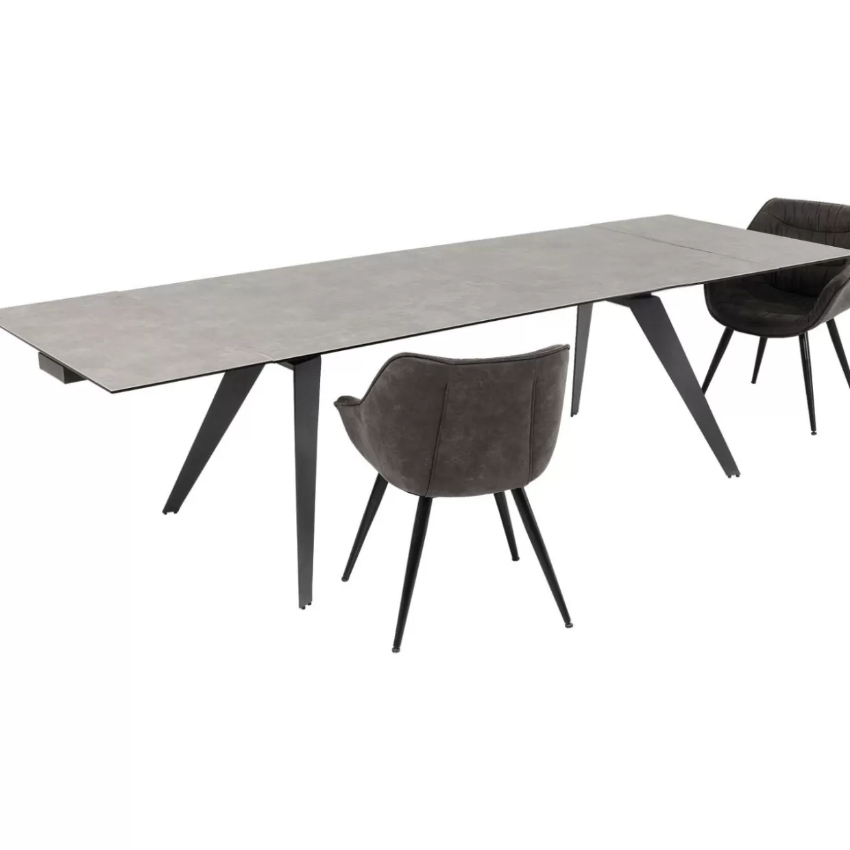 Tavolo estraibile design Amsterdam in tonalità scura - KARE Design con dimensioni generose 200 cm (espansione 45+45) x 100 cm