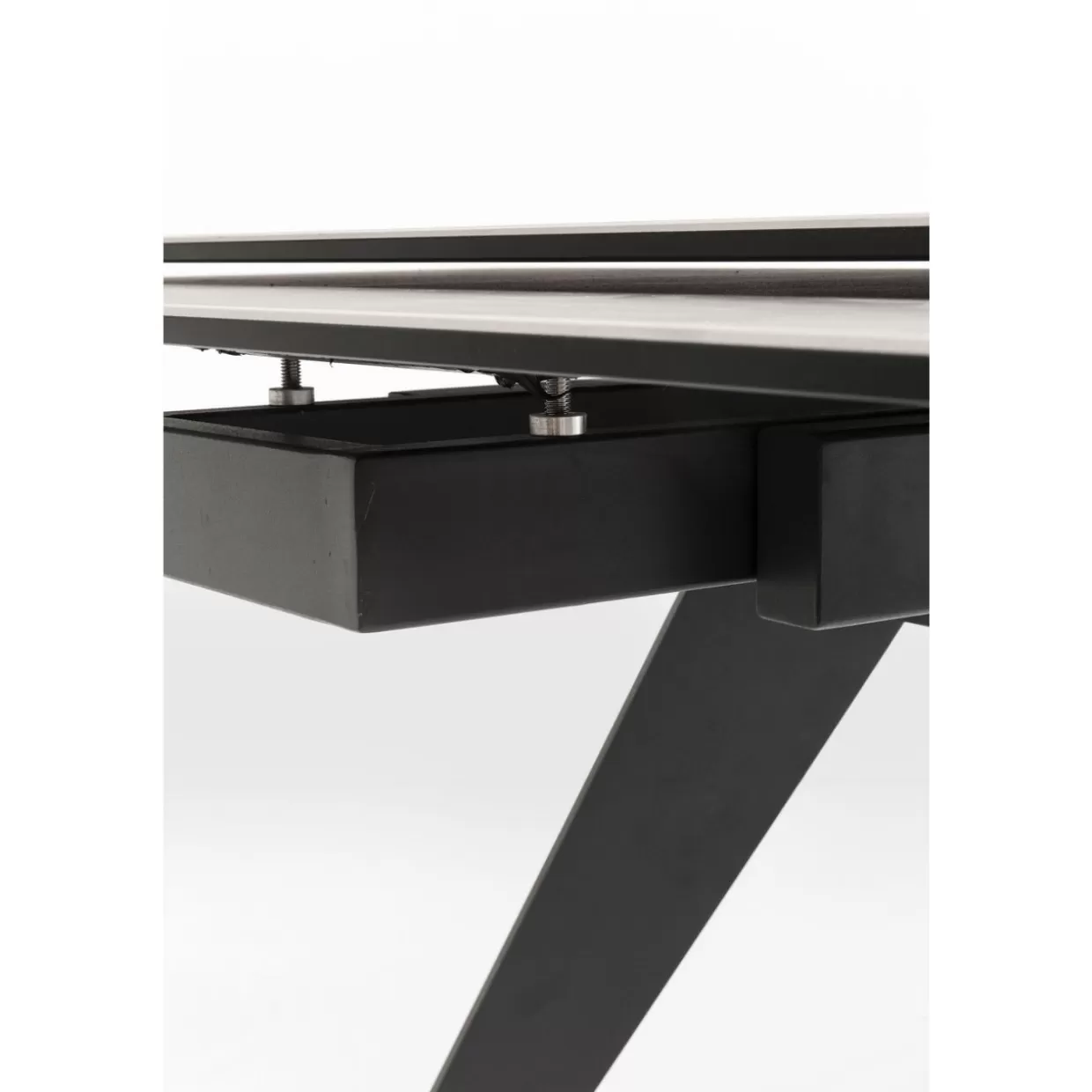 Tavolo estraibile design Amsterdam in tonalità scura - KARE Design con dimensioni generose 200 cm (espansione 45+45) x 100 cm