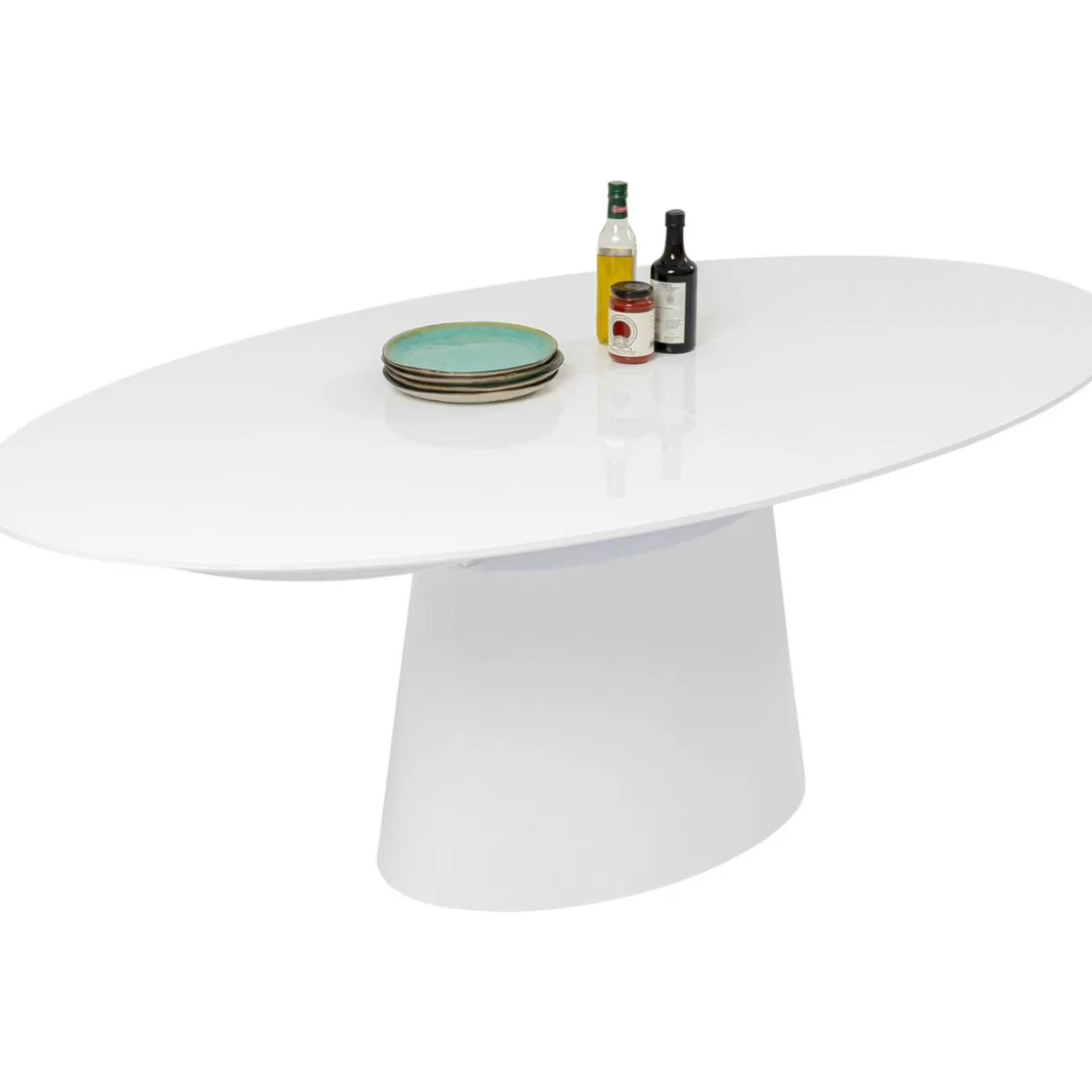 Tavolo Estraibile Moderno Benvenuto KARE Design in Bianco, Dimensioni Regolabili 200-250x110 cm - Per Pranzi Comodi e Intrattenimento
