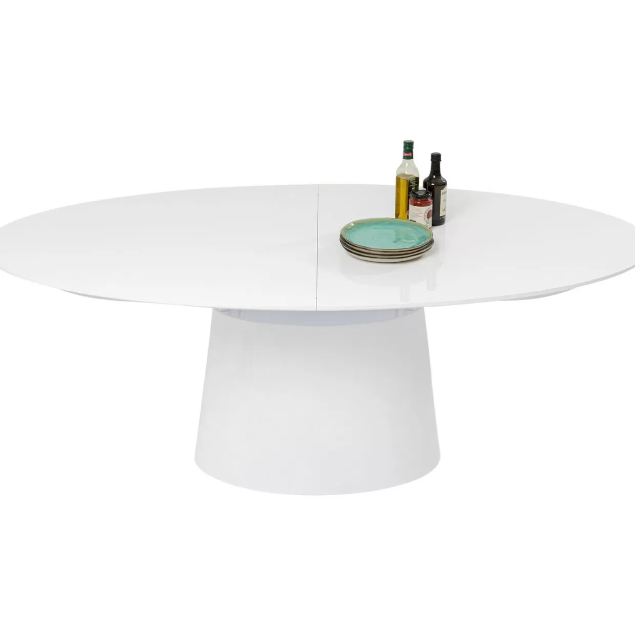 Tavolo Estraibile Moderno Benvenuto KARE Design in Bianco, Dimensioni Regolabili 200-250x110 cm - Per Pranzi Comodi e Intrattenimento