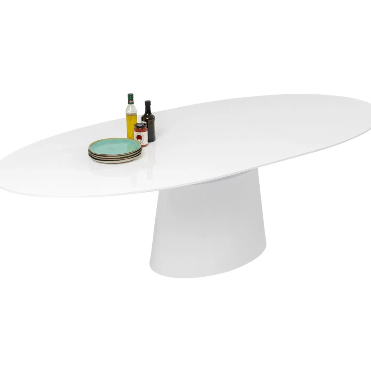 Tavolo Estraibile Moderno Benvenuto KARE Design in Bianco, Dimensioni Regolabili 200-250x110 cm - Per Pranzi Comodi e Intrattenimento