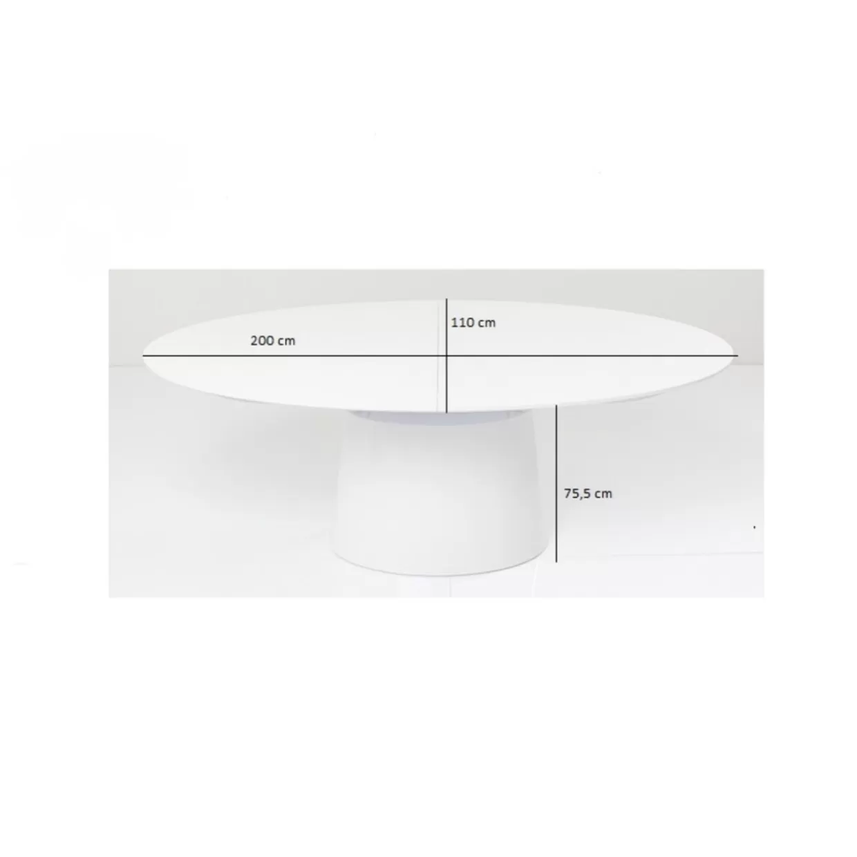 Tavolo Estraibile Moderno Benvenuto KARE Design in Bianco, Dimensioni Regolabili 200-250x110 cm - Per Pranzi Comodi e Intrattenimento