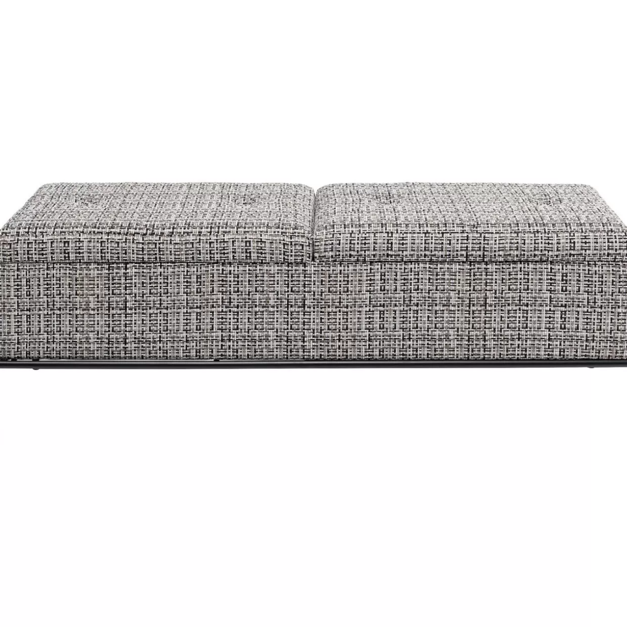 KARE DESIGN Panche Moderne con Pulsanti Integrati e Van Portaoggetti - Stile Minimalista in Bianco e Nero, Formato Grande per Arredamento Contemporaneo