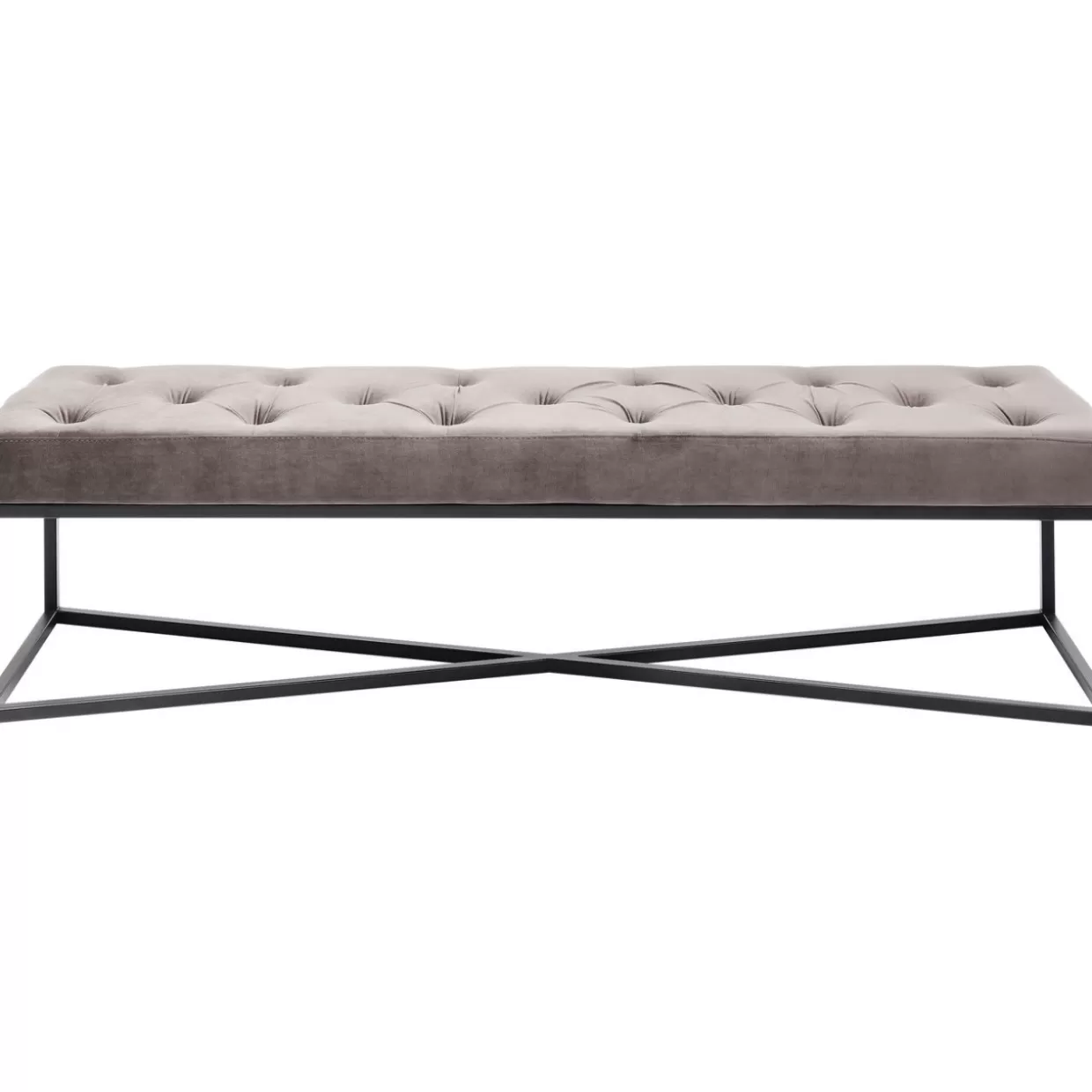 Panchina Design Crossover Grigio Antracite e Nero - 150x40 cm per Interni ed Esterni KARE