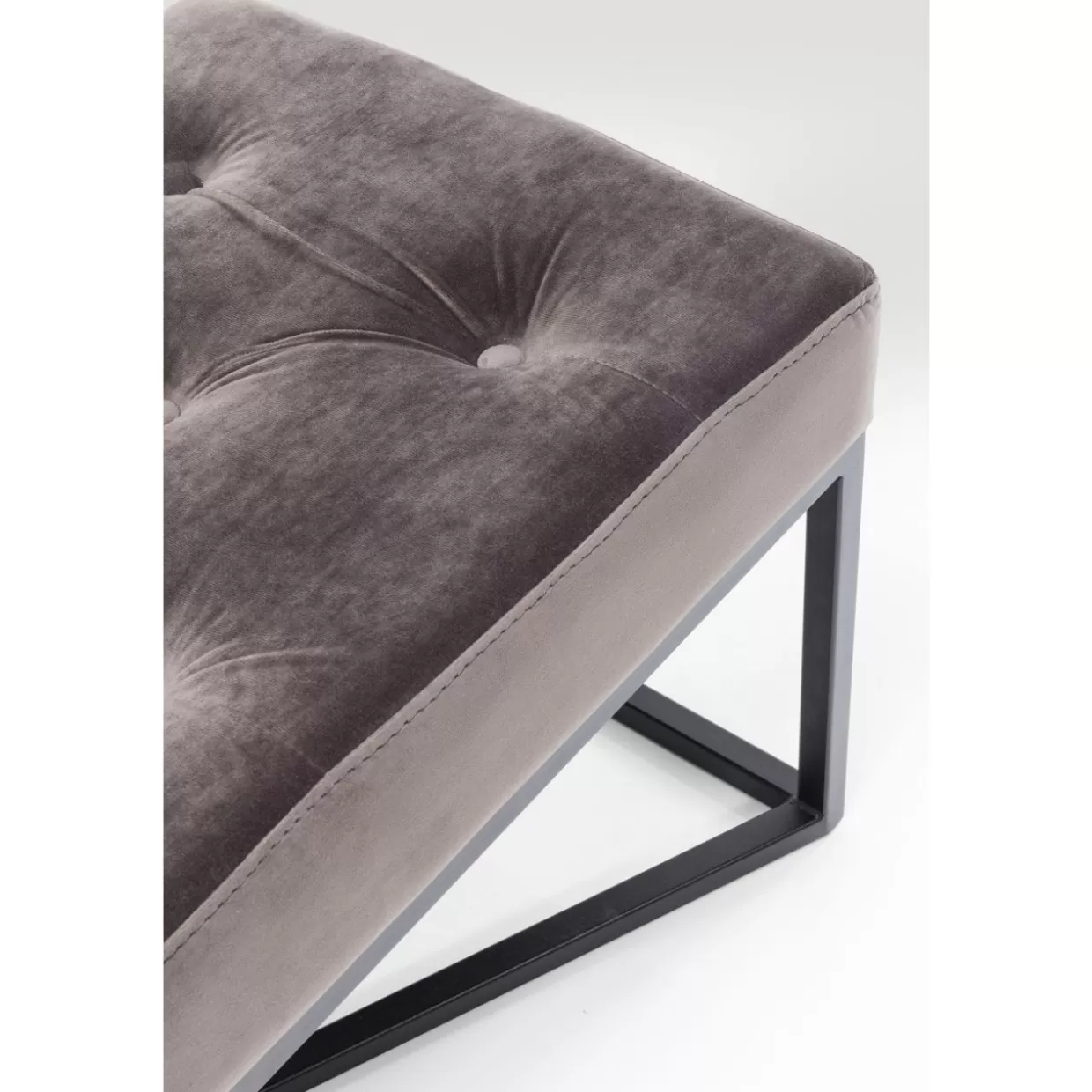 Panchina Design Crossover Grigio Antracite e Nero - 150x40 cm per Interni ed Esterni KARE