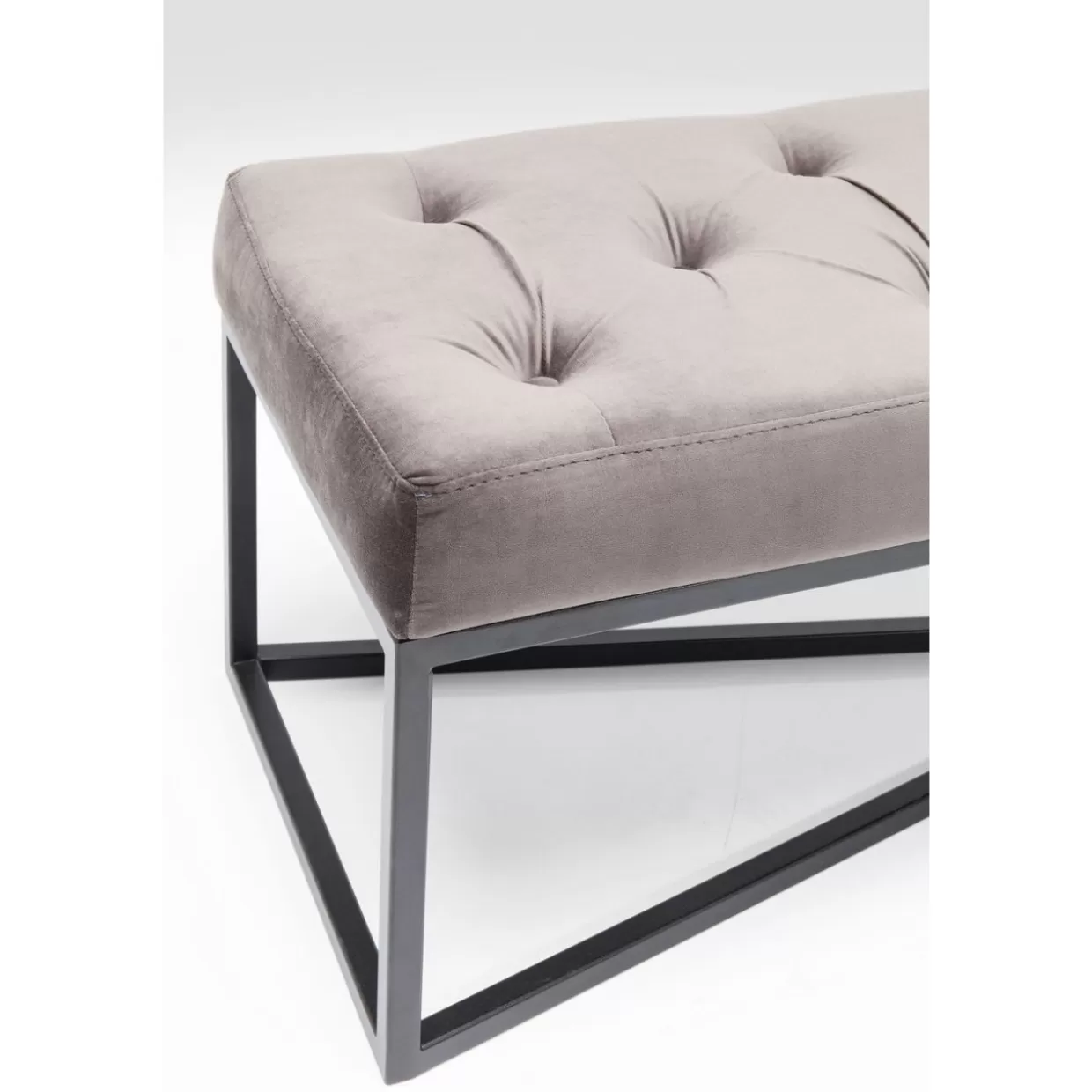 Panchina Design Crossover Grigio Antracite e Nero - 150x40 cm per Interni ed Esterni KARE