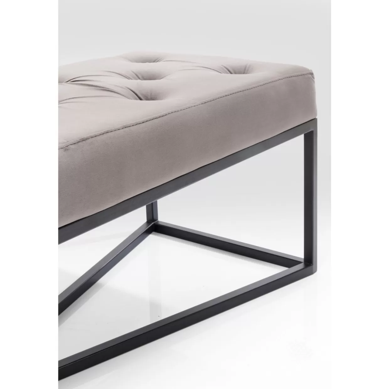 Panchina Design Crossover Grigio Antracite e Nero - 150x40 cm per Interni ed Esterni KARE