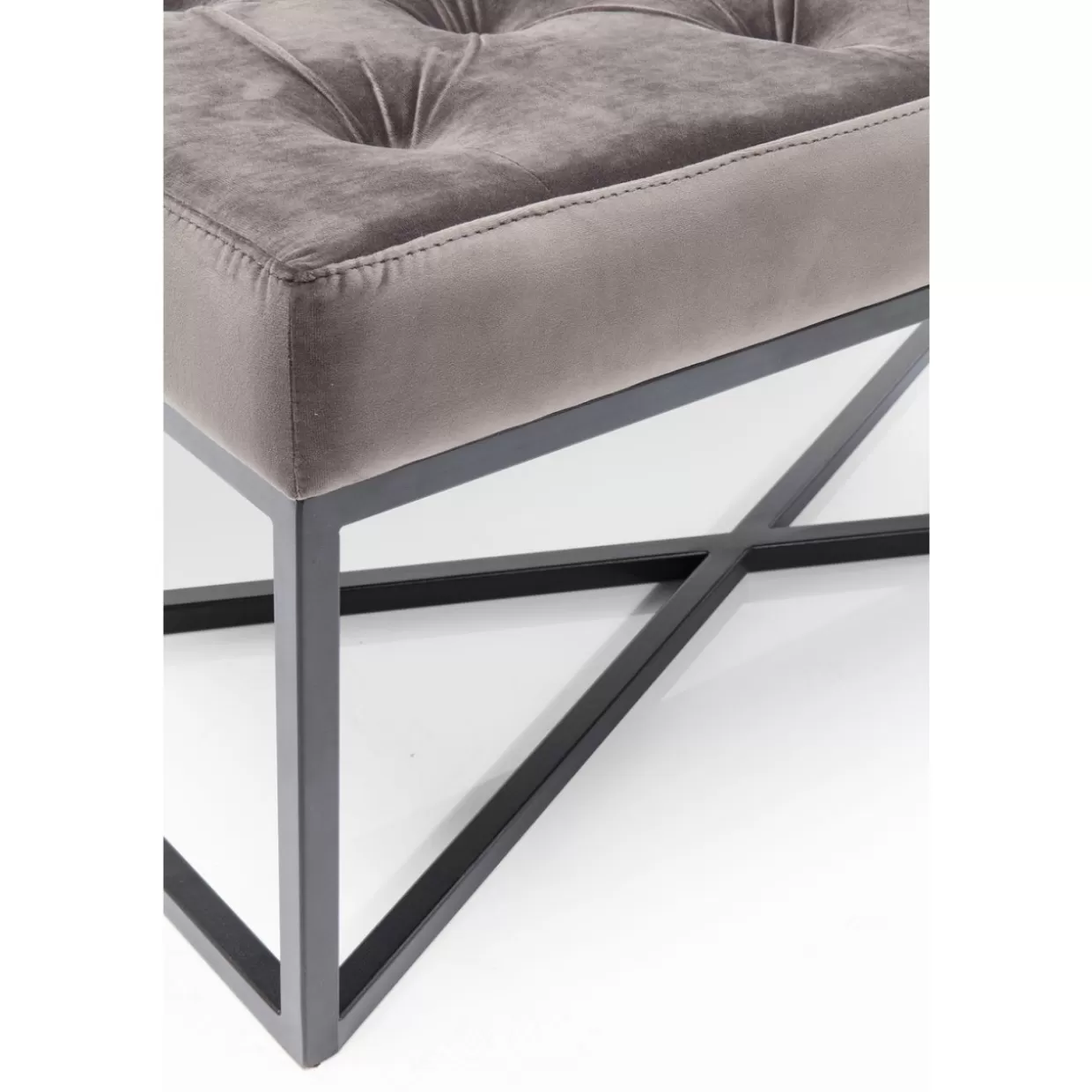 Panchina Design Crossover Grigio Antracite e Nero - 150x40 cm per Interni ed Esterni KARE