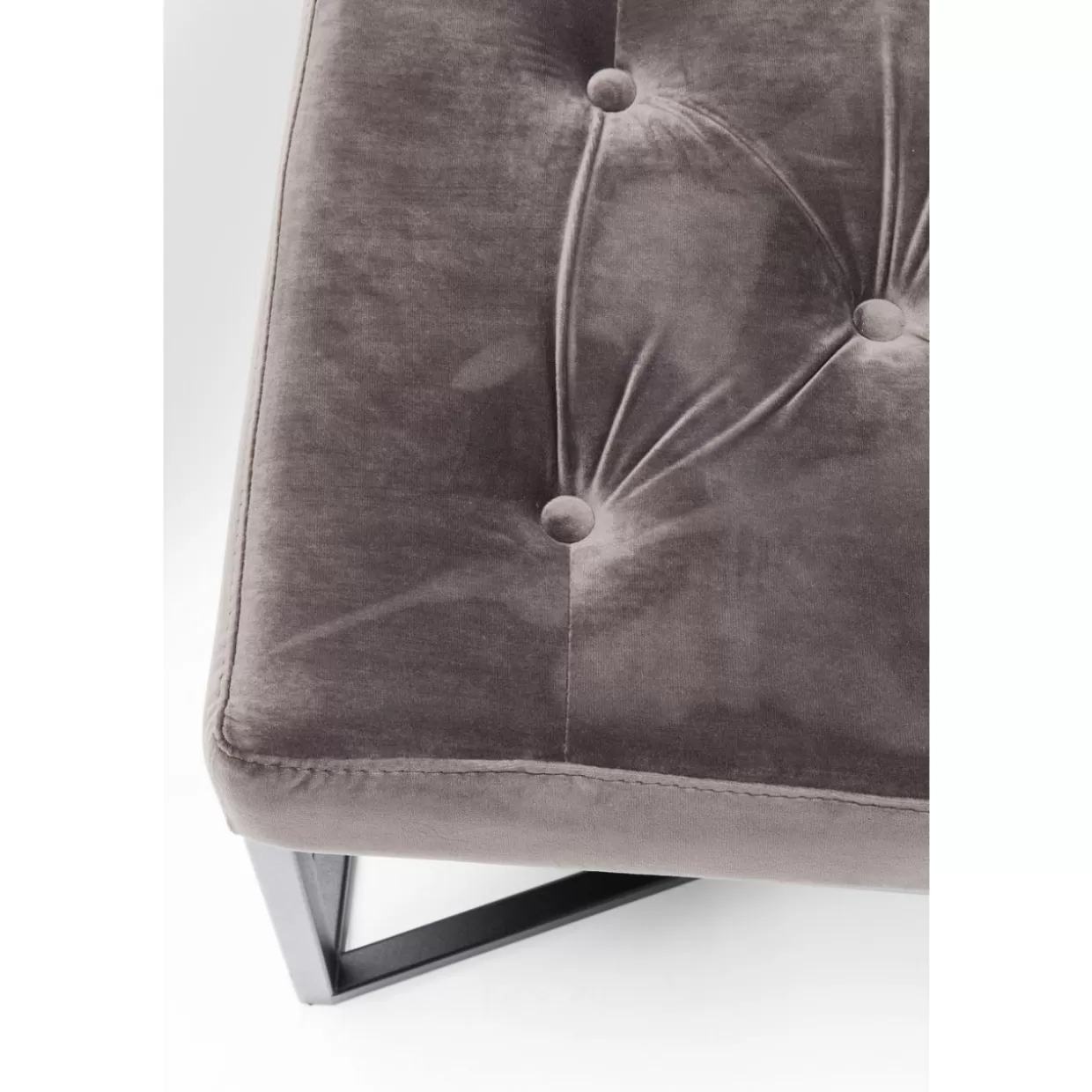 Panchina Design Crossover Grigio Antracite e Nero - 150x40 cm per Interni ed Esterni KARE