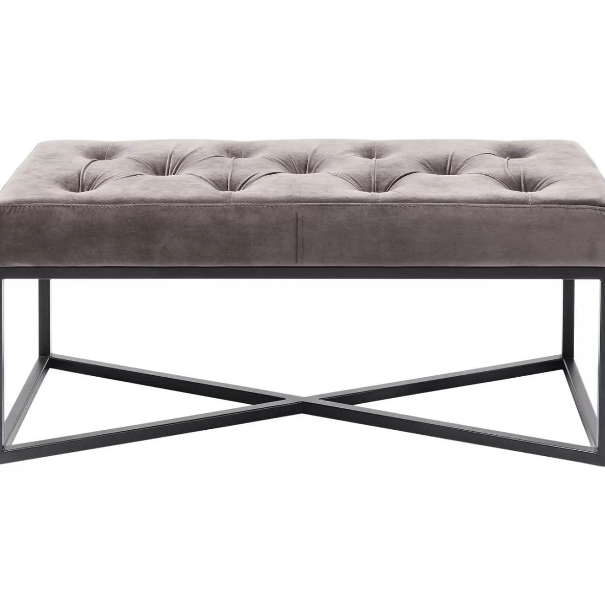Panche Moderne KARE Design | Linea Crossover in Grigio Grafite e Nero, Dimensioni 90x40 cm - Ideale per Interni ed Esterni