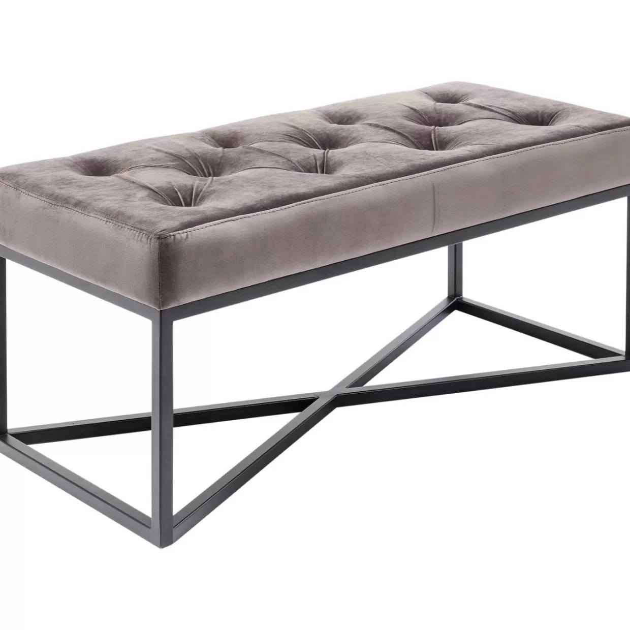 Panche Moderne KARE Design | Linea Crossover in Grigio Grafite e Nero, Dimensioni 90x40 cm - Ideale per Interni ed Esterni