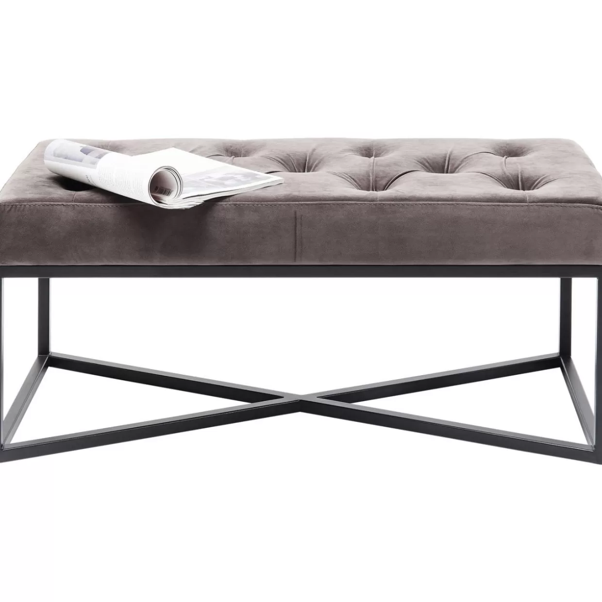 Panche Moderne KARE Design | Linea Crossover in Grigio Grafite e Nero, Dimensioni 90x40 cm - Ideale per Interni ed Esterni