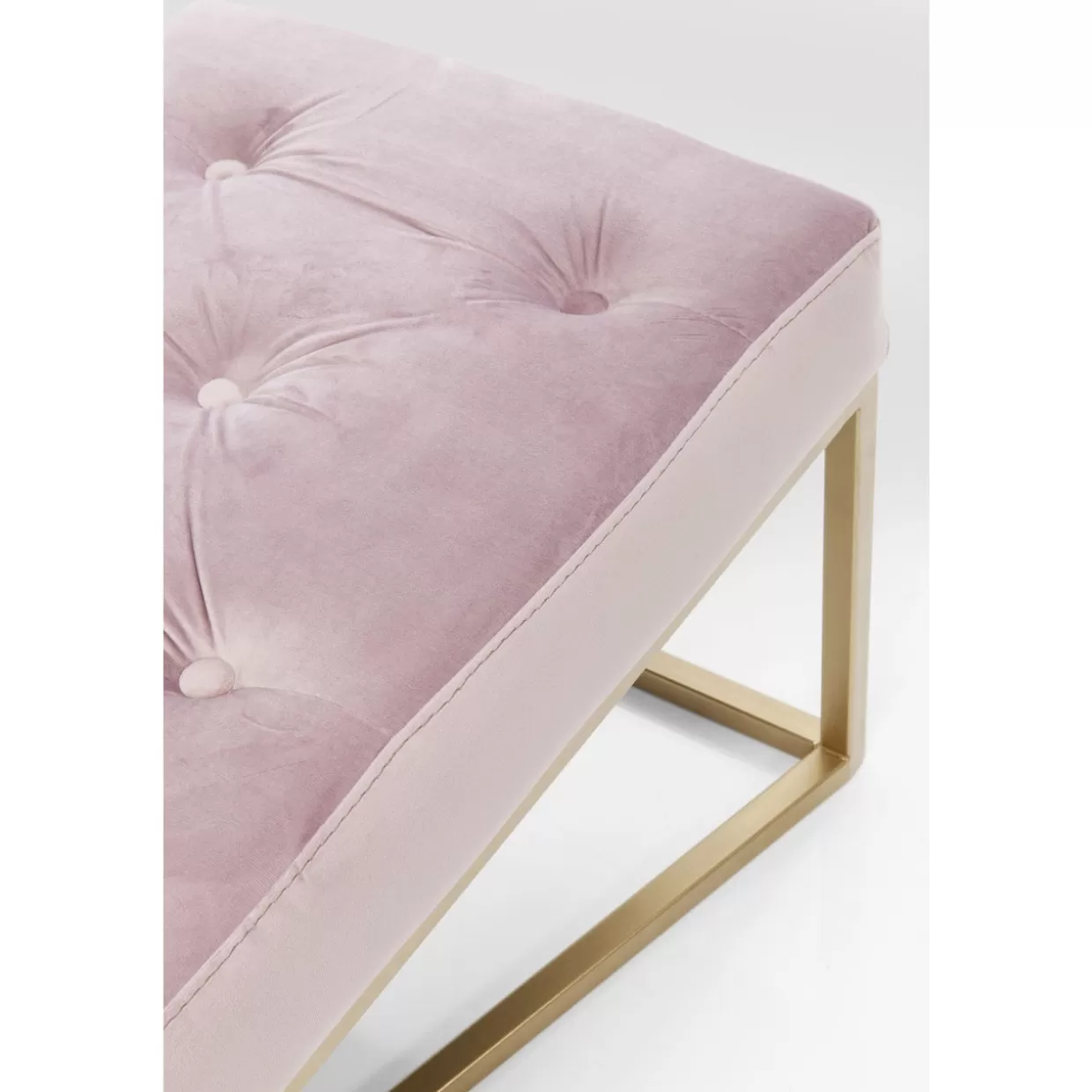 KARE Design - Elegante panca linea Crossover in rame rosato, misure L150xP40cm per interni