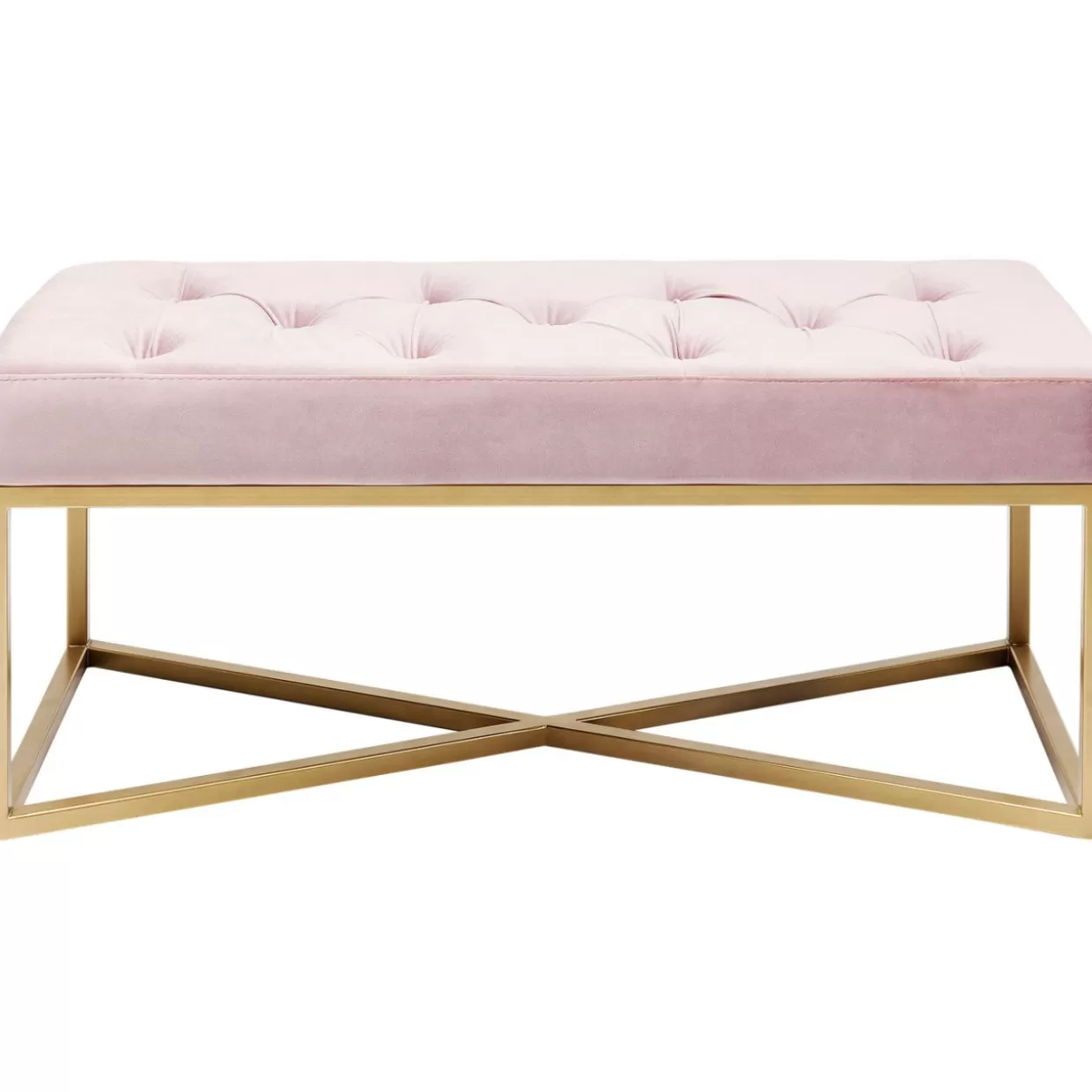 Panche Moderne in Rame Rosa, 90x40 cm - Linea Crossover per Soggiorno o Giardino | Design Funzionale KARE