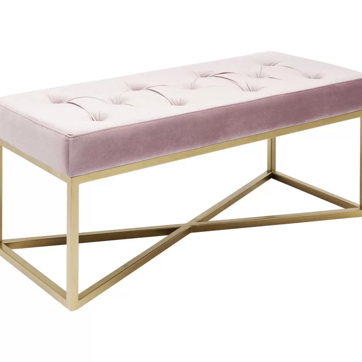 Panche Moderne in Rame Rosa, 90x40 cm - Linea Crossover per Soggiorno o Giardino | Design Funzionale KARE