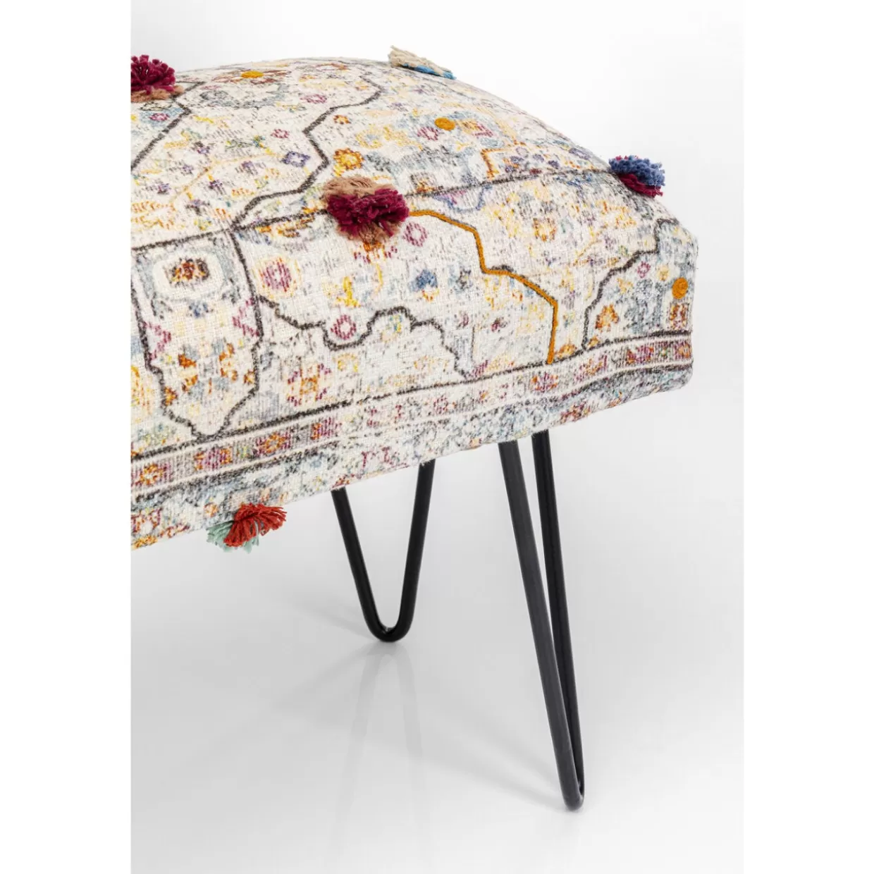Panchina Design Moderna Desna - Patchwork Cremoso Multicolore, 80 cm KARE