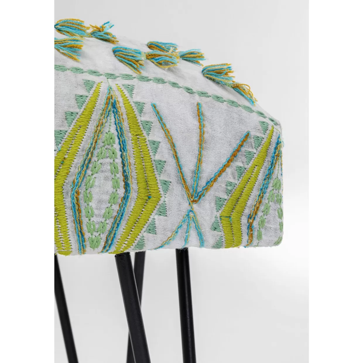 Panchina Design Desna by KARE - Rivestimento patchwork verde, 80 cm - Ideale per interni moderni