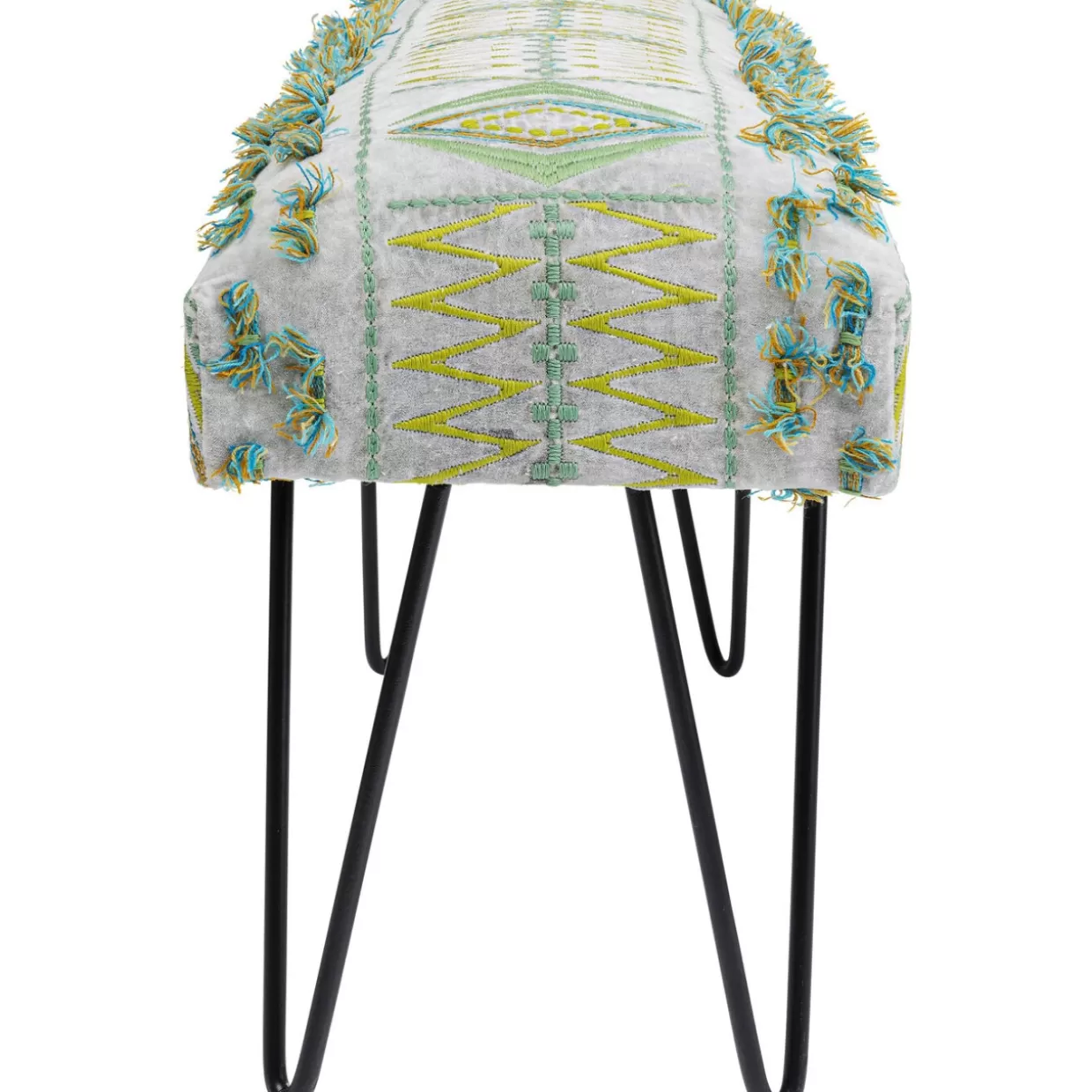 Panchina Design Desna by KARE - Rivestimento patchwork verde, 80 cm - Ideale per interni moderni